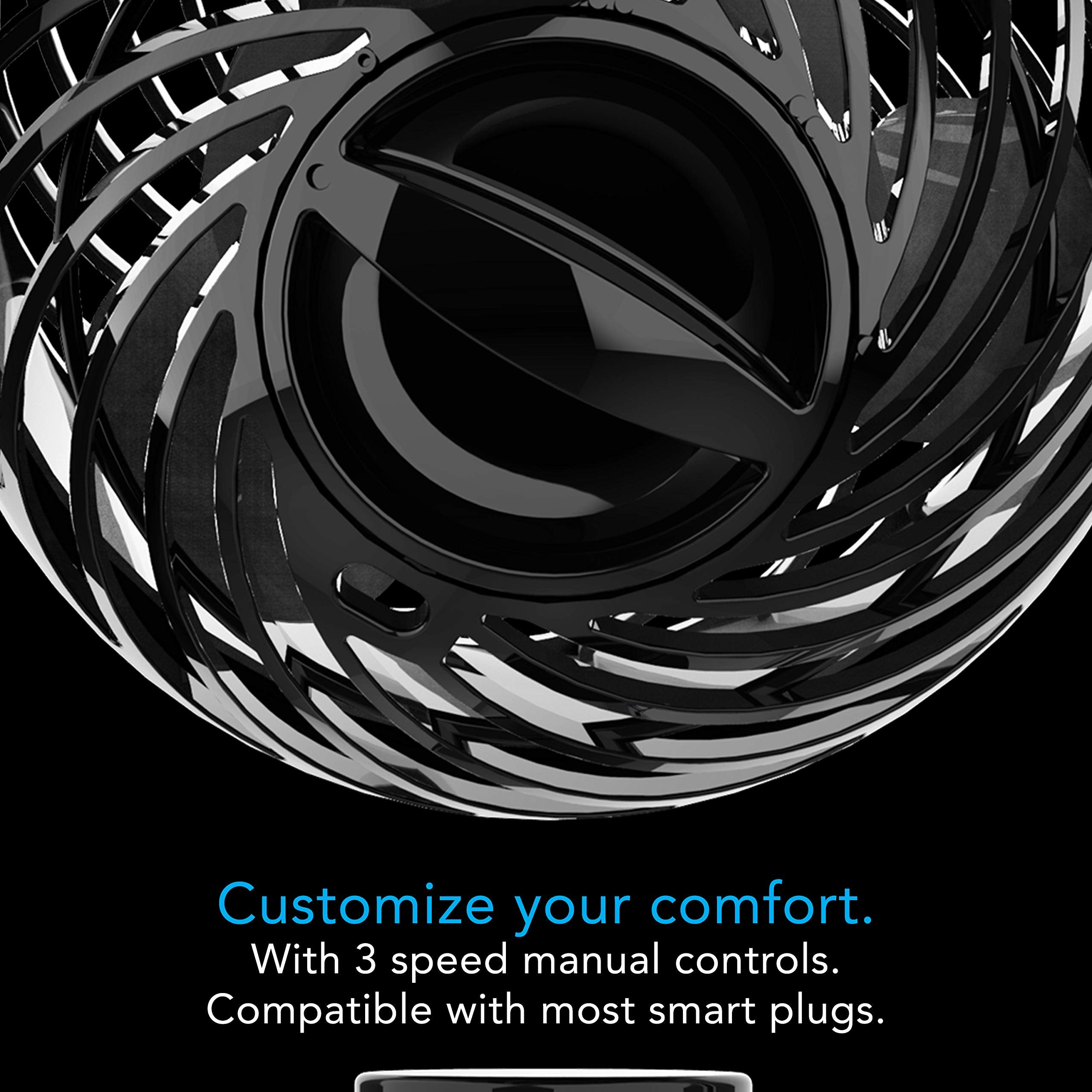 Vornado Pivotc Personal Air Circulator Fan With Multi Surface Clip, Black (Cr1 0387 06)