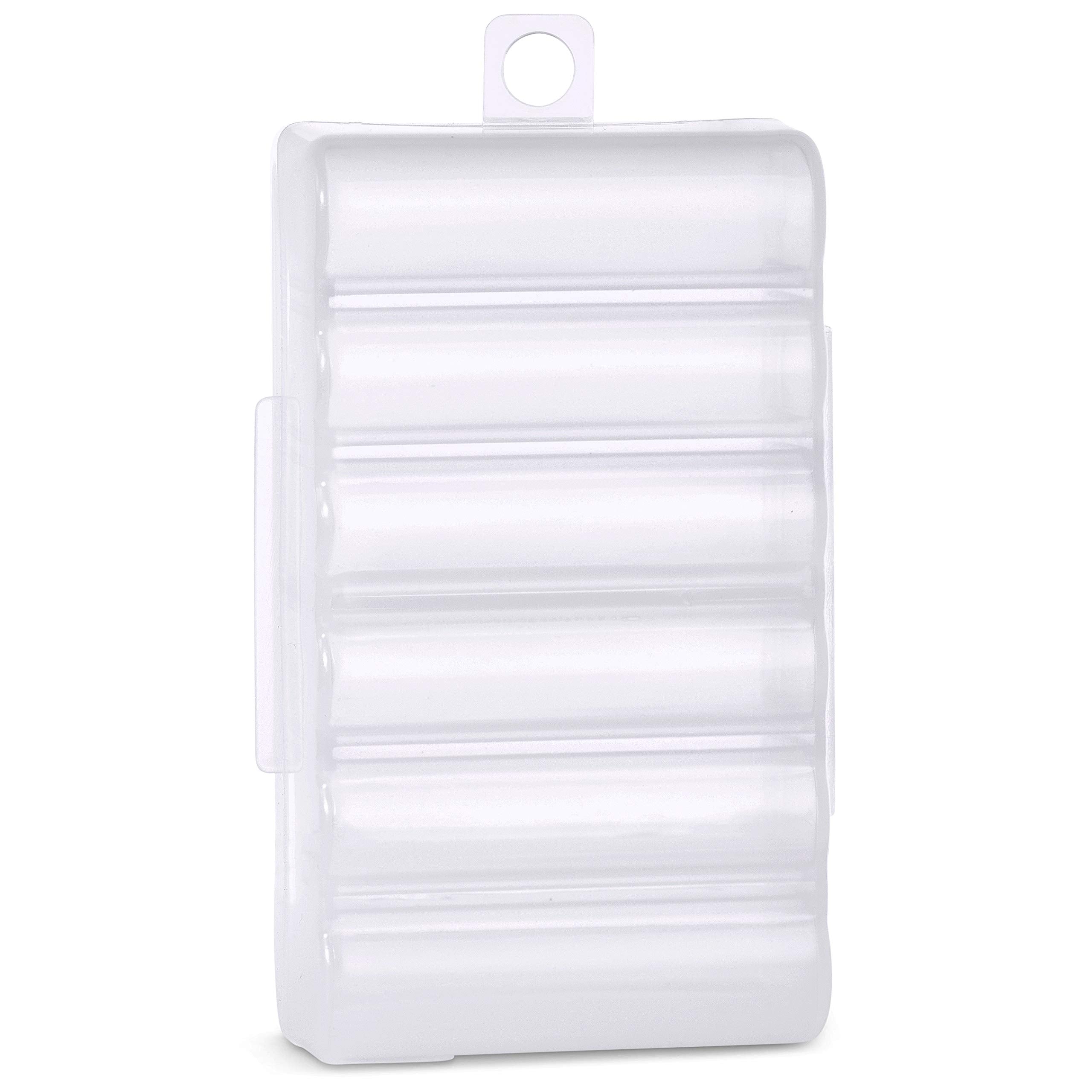 GlossyEnd Battery Storage Box Set of 4 - Clear Case for AA & AAA Batteries, Portable Holder for Organizing and Safety