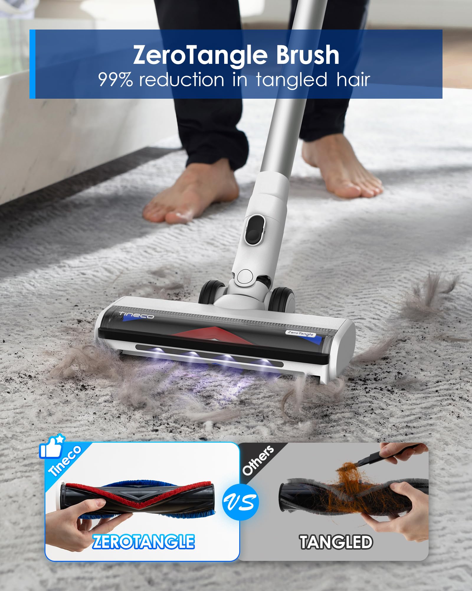 Tineco Pure One Station Cordless Vacuum Cleaner With 3L Auto Dust Base, Smart Stick Vacuum Cleaner Powerful Suction & Lightweigh