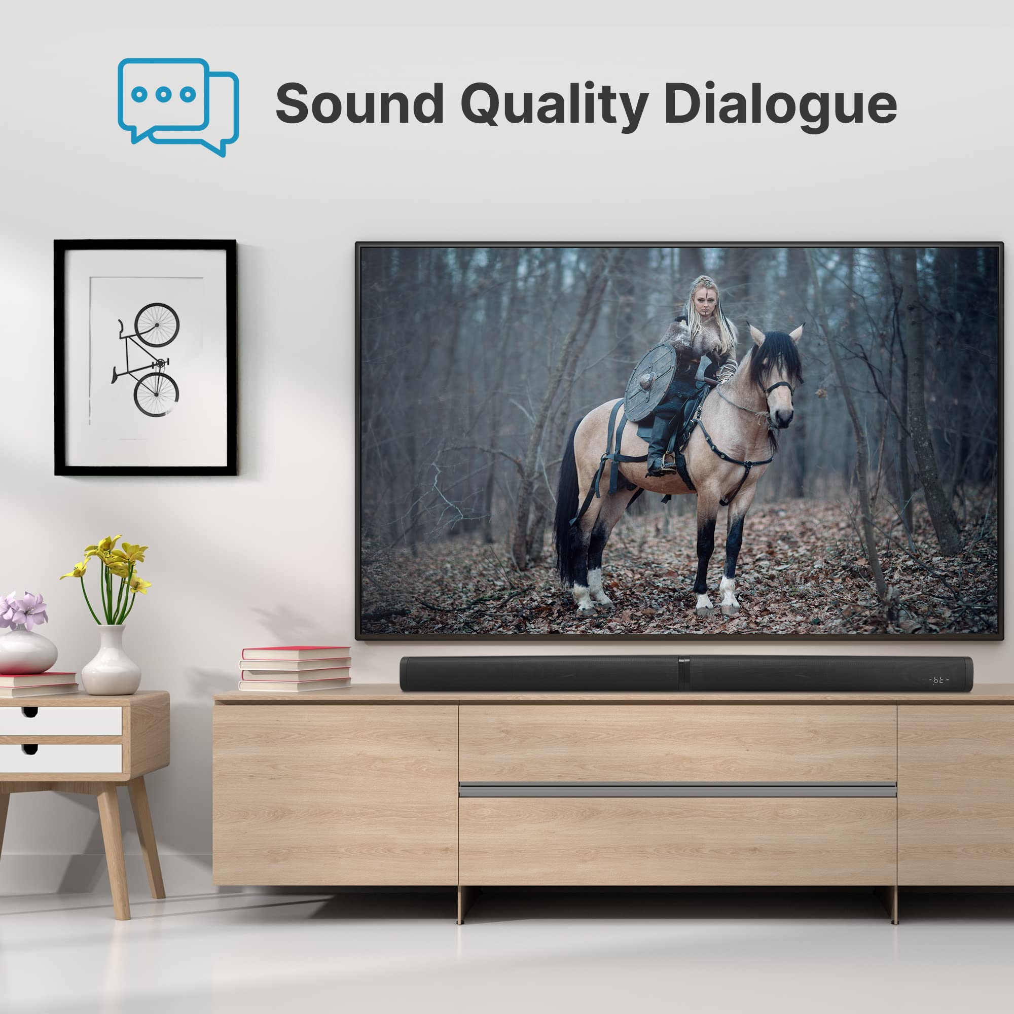 Pyle Home Convertible Soundbar With Bluetooth - 2 Ch 39'' Soundbar Stereo Speaker For Tv, Detachable, Wall Mountable, Class D St