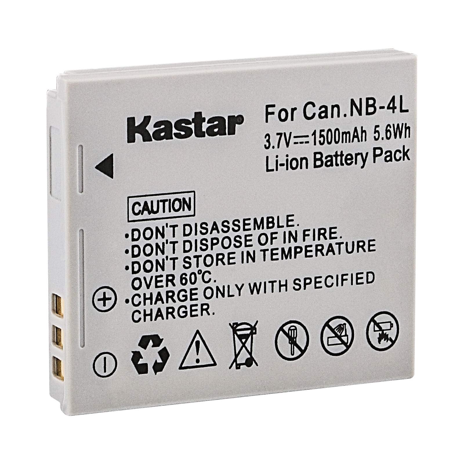 Kastar Digital Camera Replacement Battery Nb-4L For Canon Powershot Elph 300 Hs, Sd750, 100 Hs, 310 Hs, 330 Hs Cameras