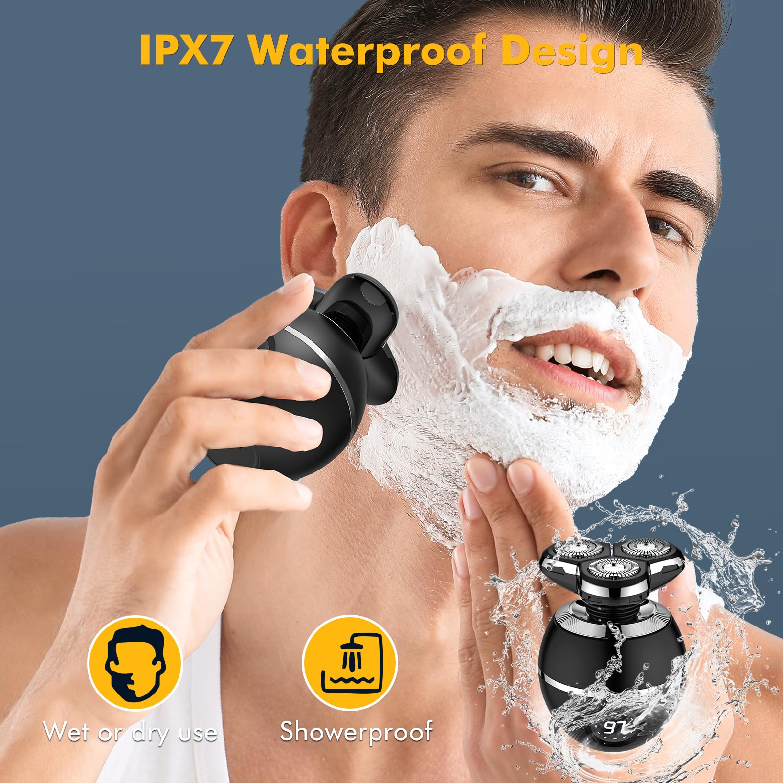 Etentous Electric Razor For Men, 2025 Upgrade Electric Shavers For Men, Cordless Rechargeable Shaver For Men, Wet/Dry Mens Shave
