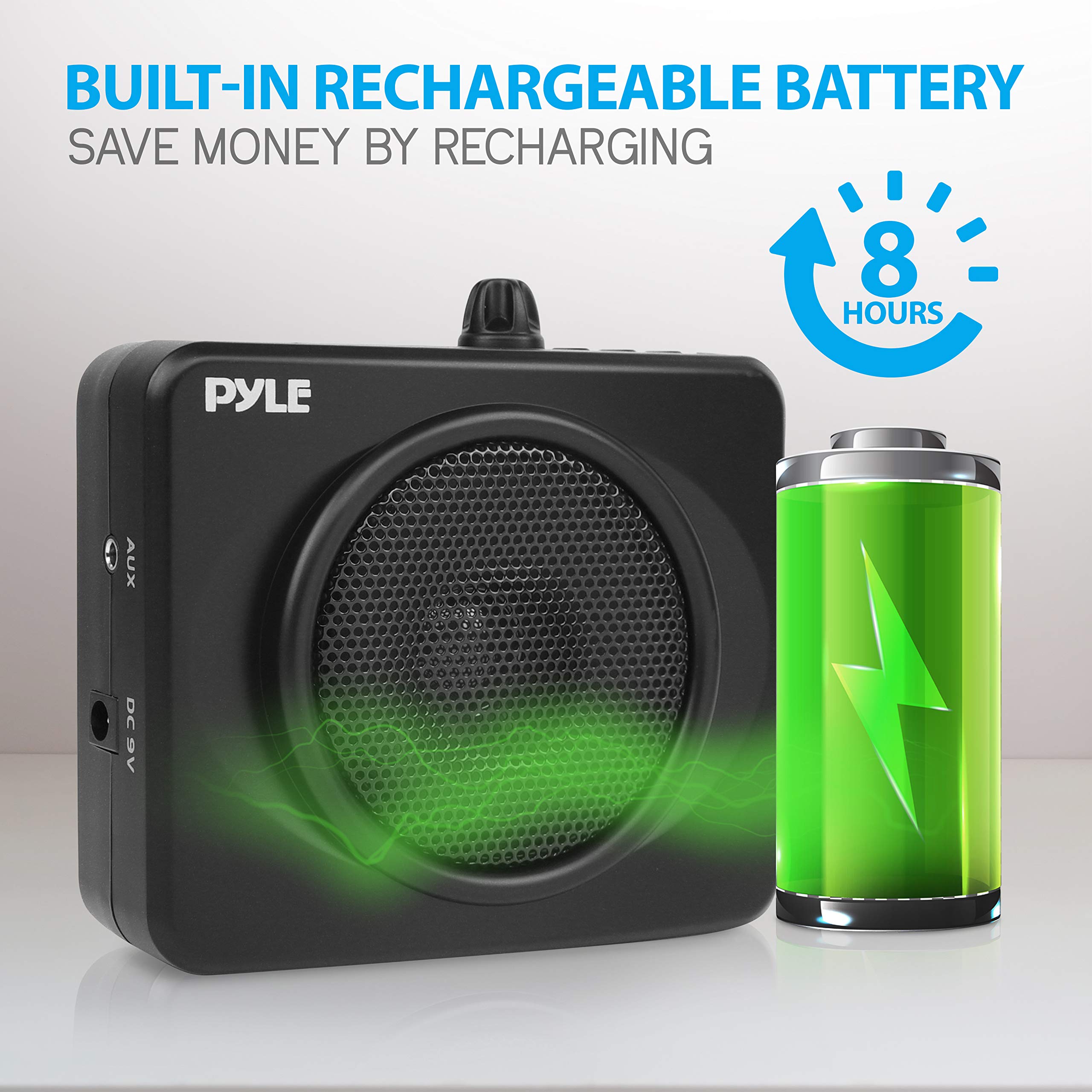 Pyle Pro Portable Waist Band Pa Speaker System   Compact Voice Amplifier And Headset Microphone Set With Built In Rechargeable B