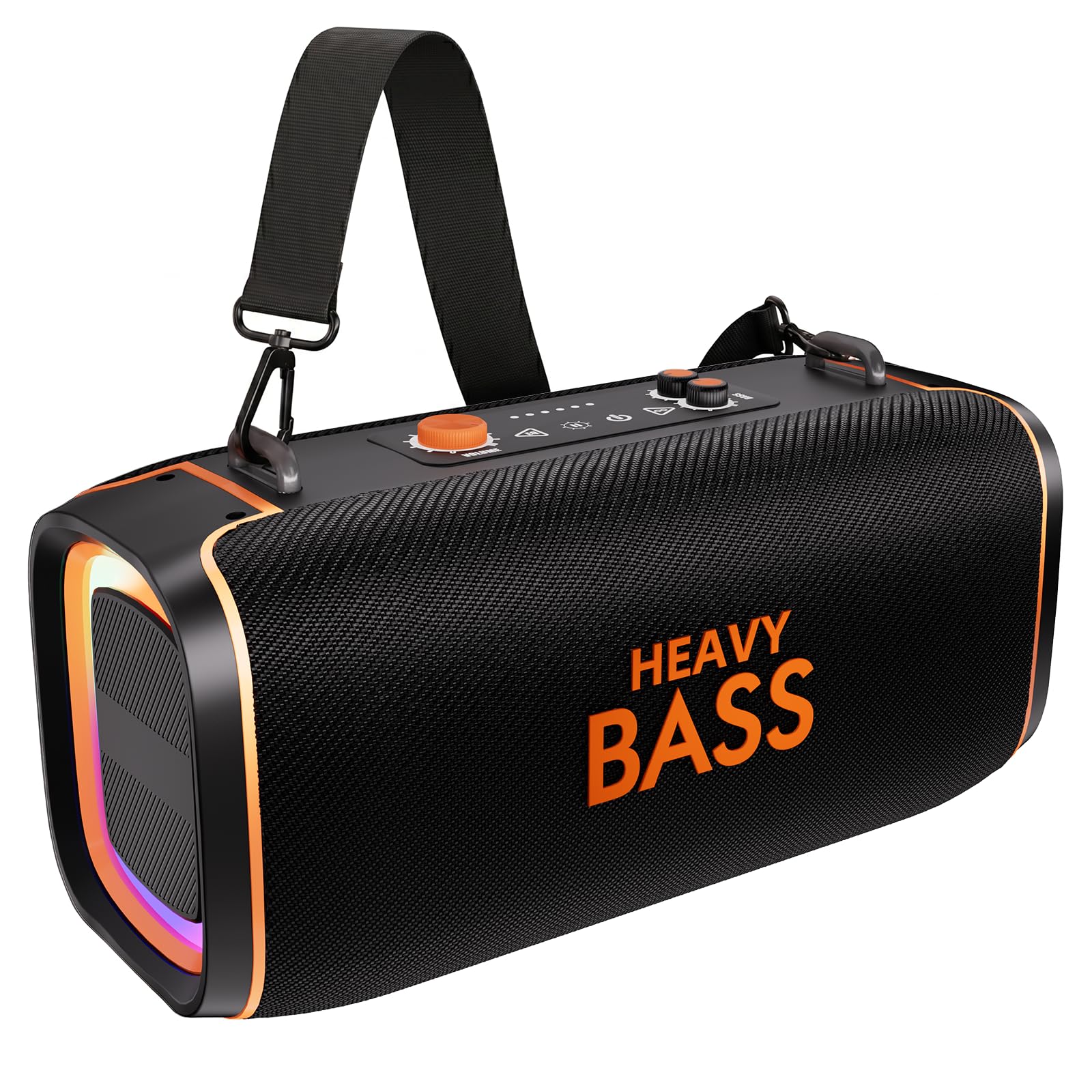 HEAVY BASS Portable Bluetooth Speaker, 120W Peak Wireless Speaker, 28Hour Playtime, Adjustable Treble & Bass, Loud Stereo Sound