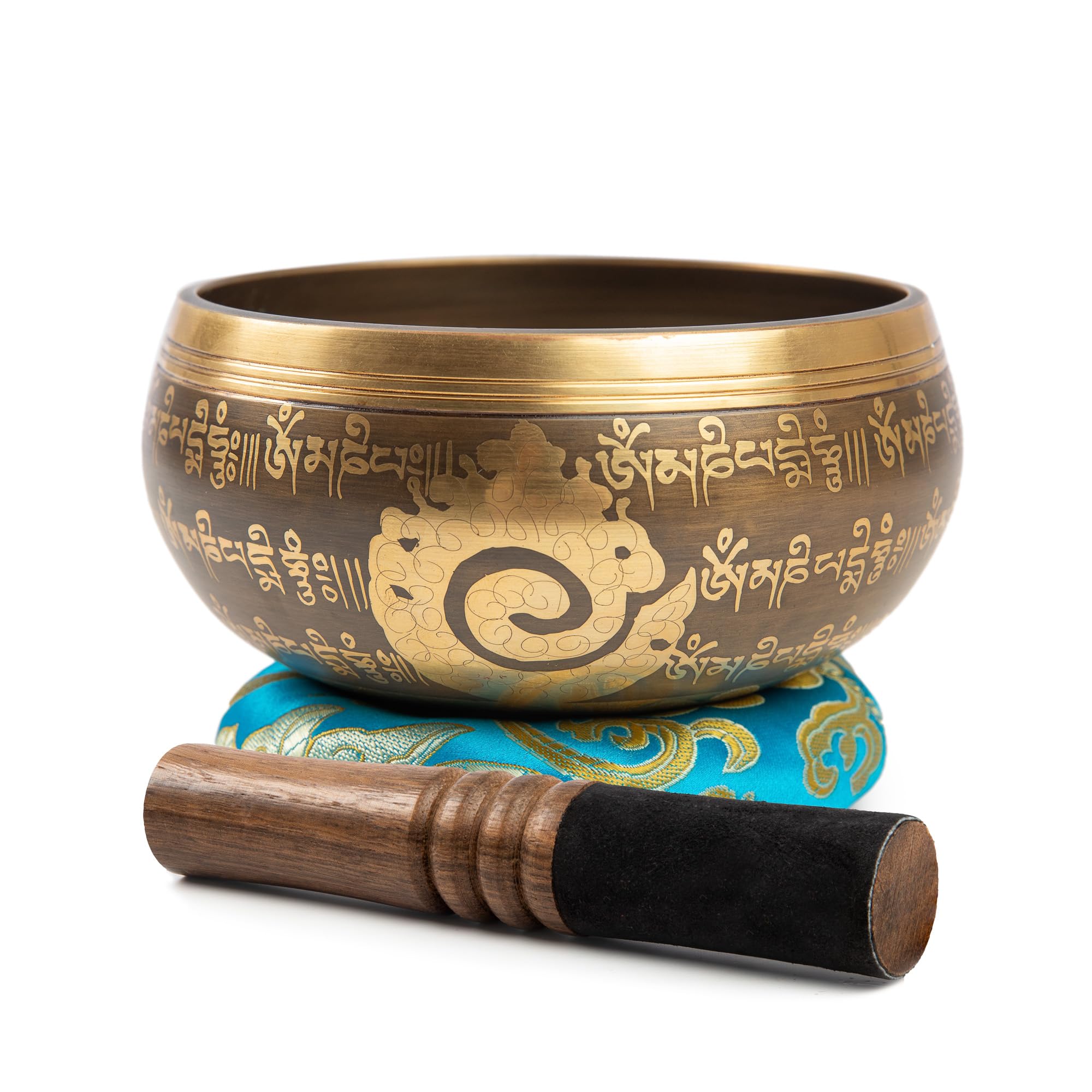 Tibetan Singing Bowl Set - 5 Plain Sound Bowl with Gift Box - Easy To Play for Beginners - Authentic Handcrafted Mindfulness Med