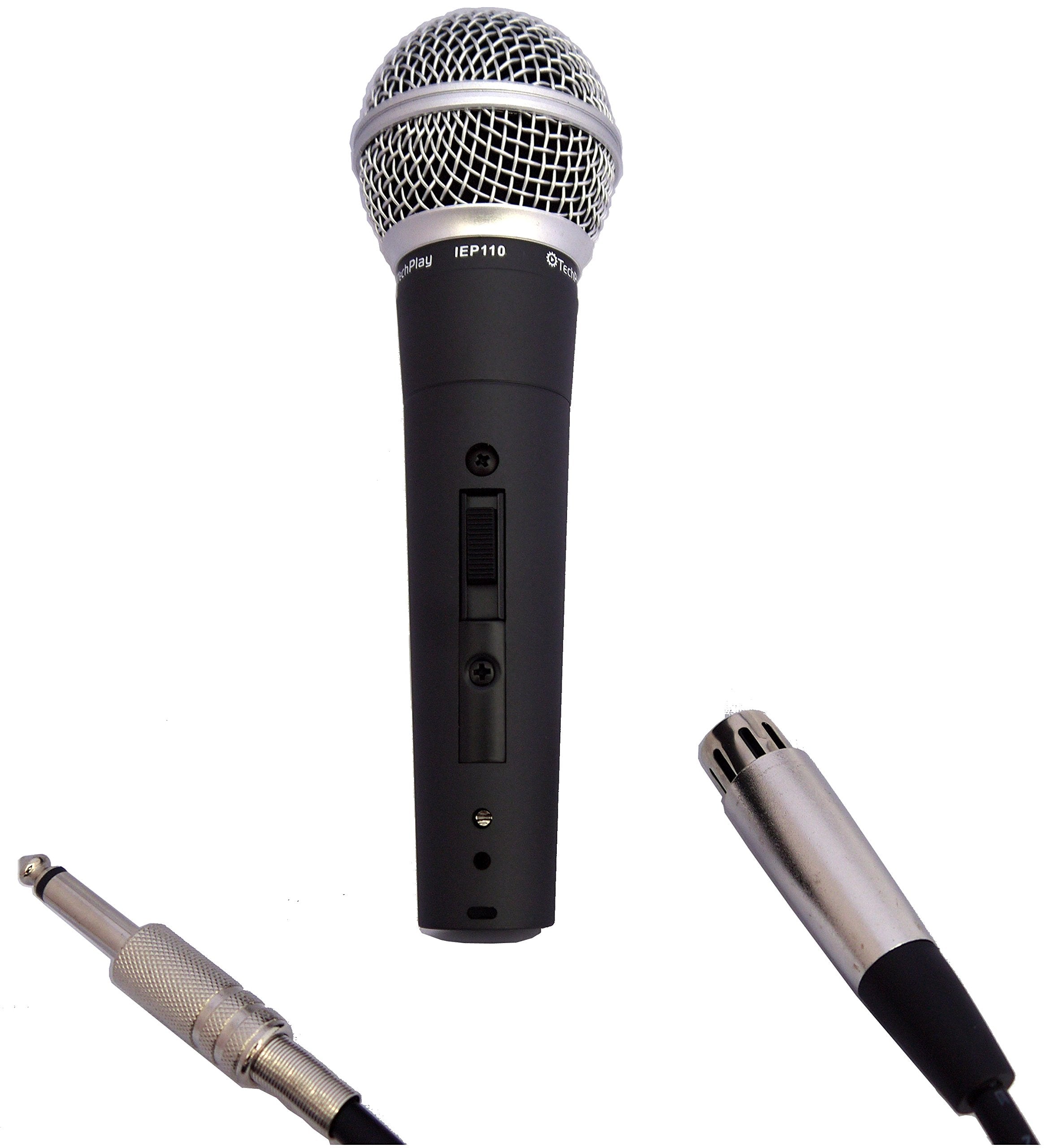 Tech Play Techplay Iep110, Professional Vocal Dynamic Microphone Ideal For Vocal And Karaoke Machines. With Dent Resistant Grill