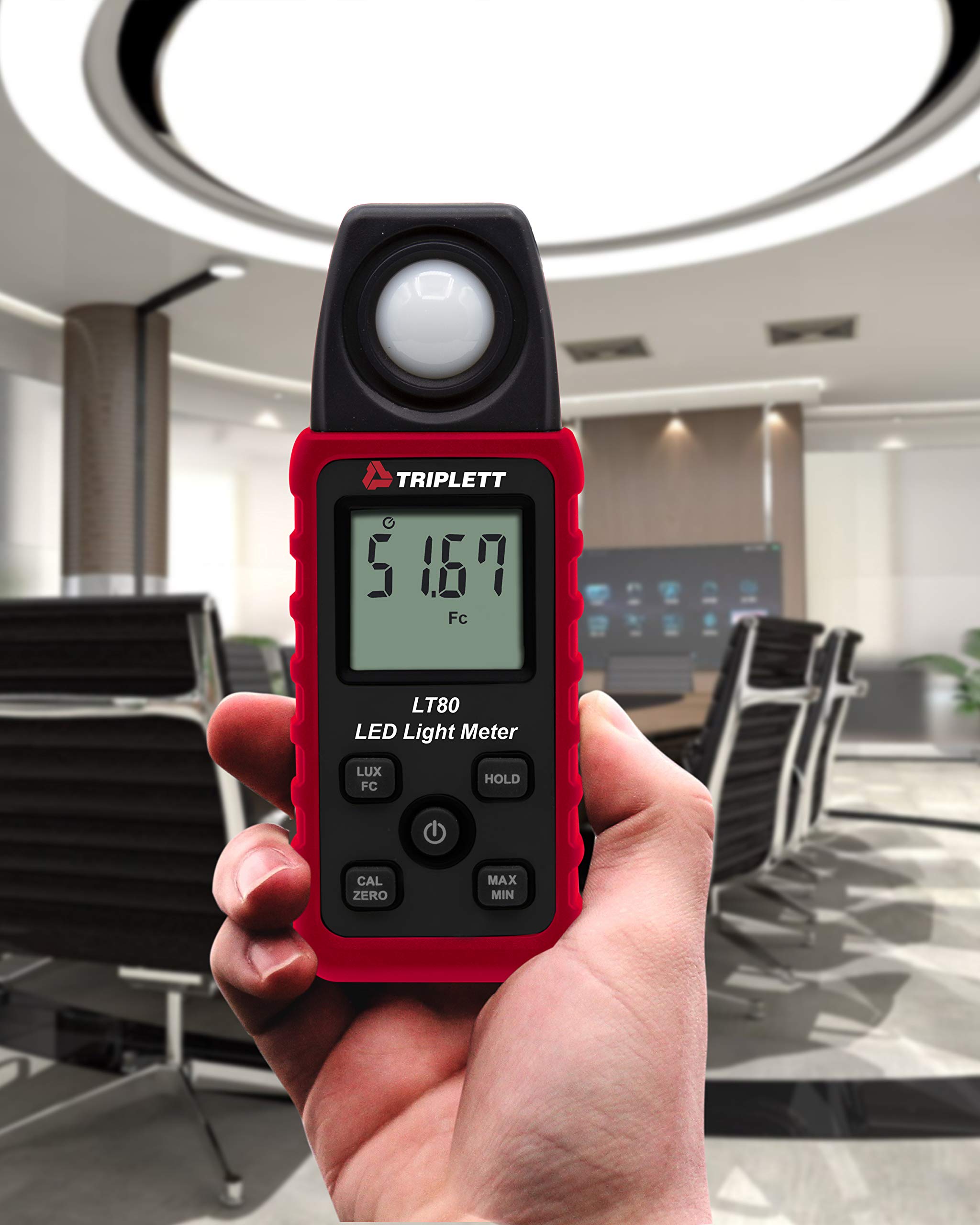 Triplett Lt80 Led Illuminance/Light Meter Up To 400,000 Lux / 40,000 Fc