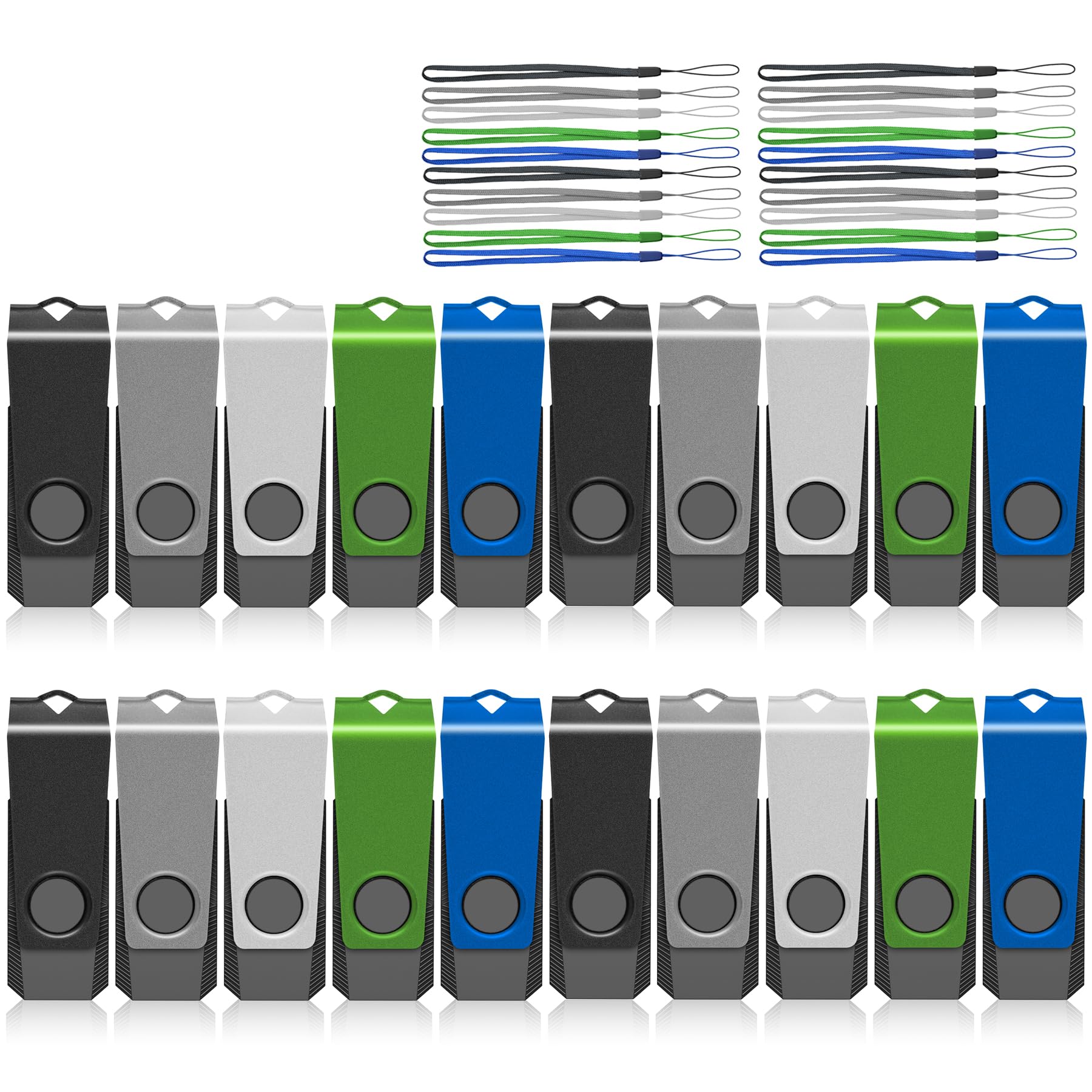 Agecash 8Gb Usb Memory Stick Thumb Drive Usb 2.0 Flash Drive Bulk 20 Pack Fat32 Usb Flash Drive 8Gb Zip Drive Usb Key With 20 La