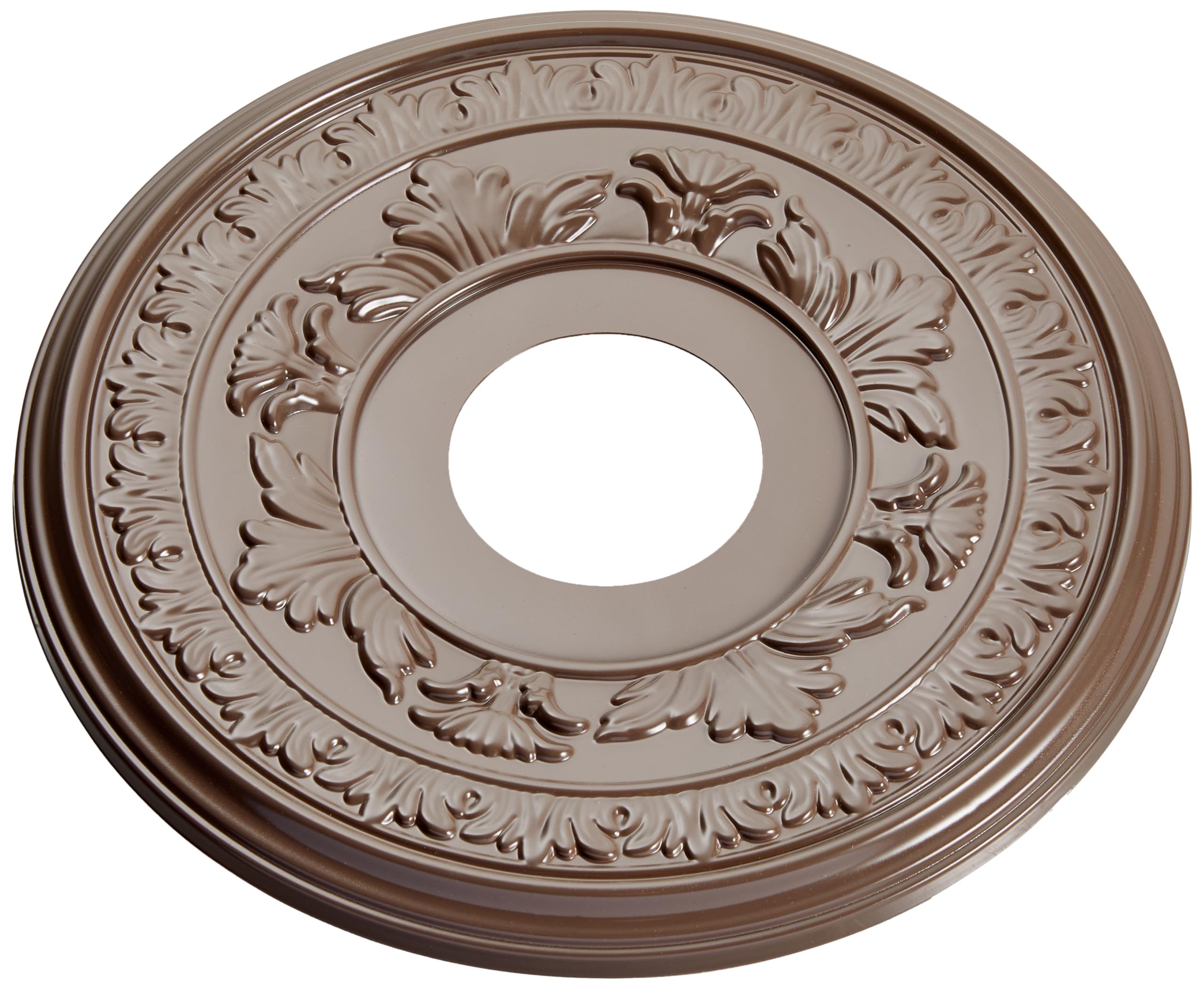 Ekena Millwork 13Od X 3 1/2Id X 3/4P Baltimore Thermoformed Pvc Ceiling Medallion (Fits Canopies Up To 5 1/4), Ultracover Satin