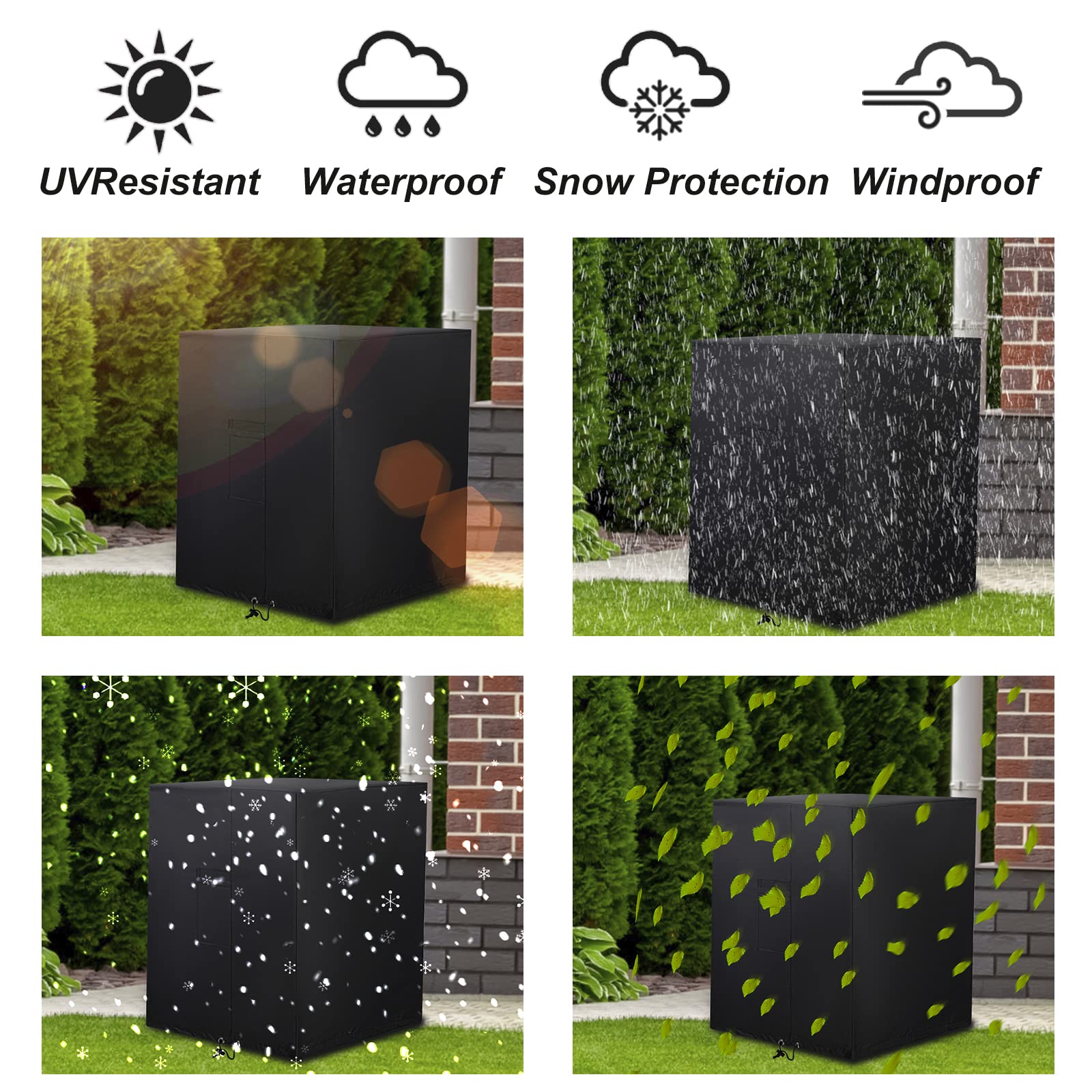 Air Conditioner Cover For Outside Unit, Heavy Duty Large Universal Veranda, Winter Ac Cover For Standard American Furniture Cent