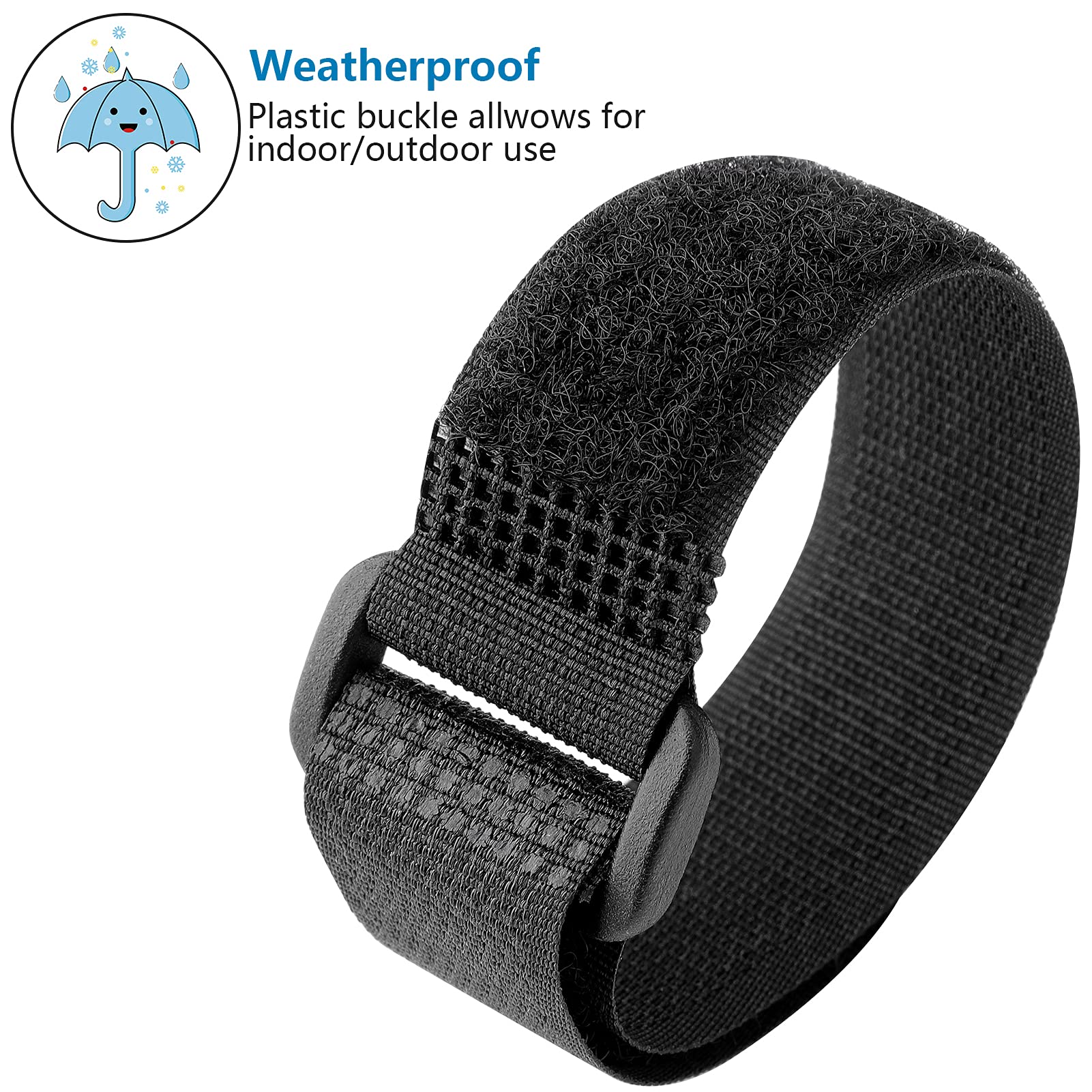 Pasow Adjustable Cable Ties Organizer Fastener With Plastic Buckle (12Inch Pack Of 50)