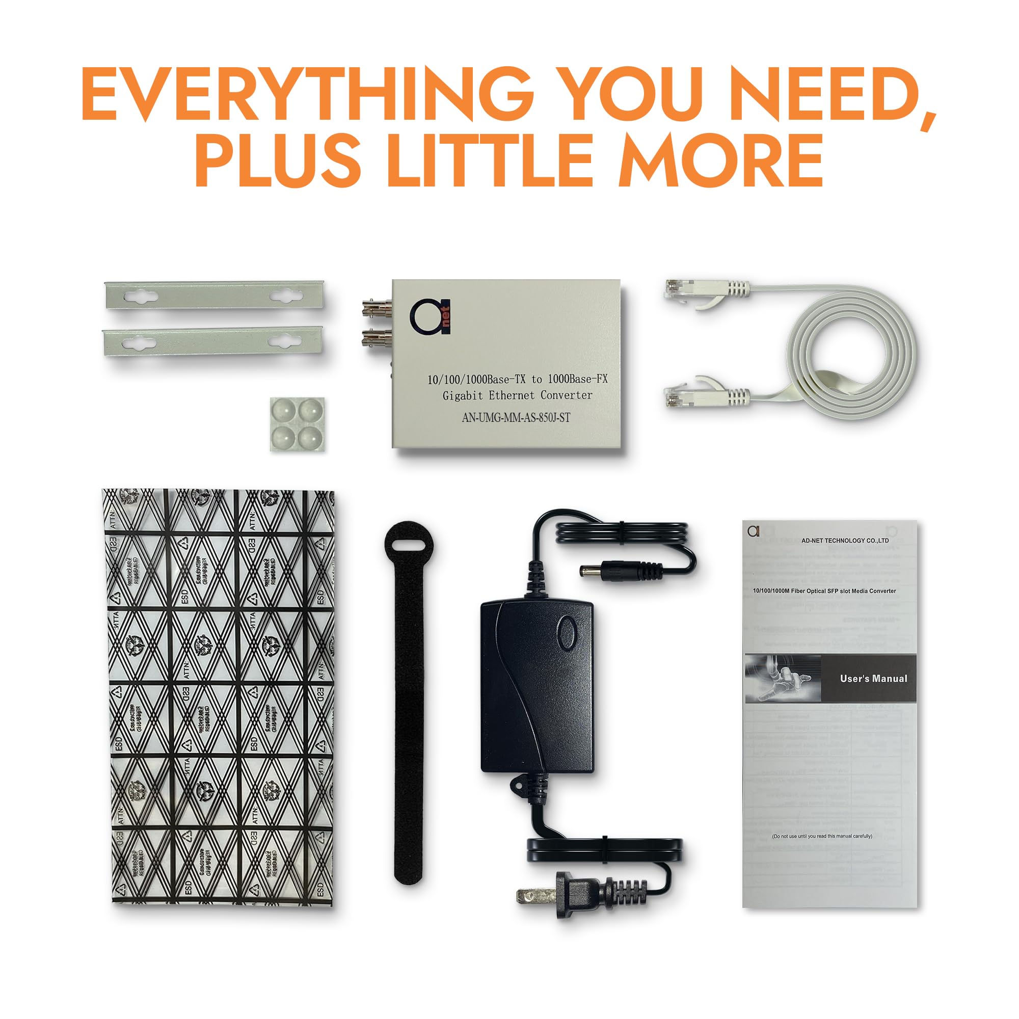 Multimode St Gigabit Fiber Media Converter   Built In St Fiber Module 550 M (0.34 Miles) 850 Nm   To Utp Cat5E 10/100/1000 Rj 45