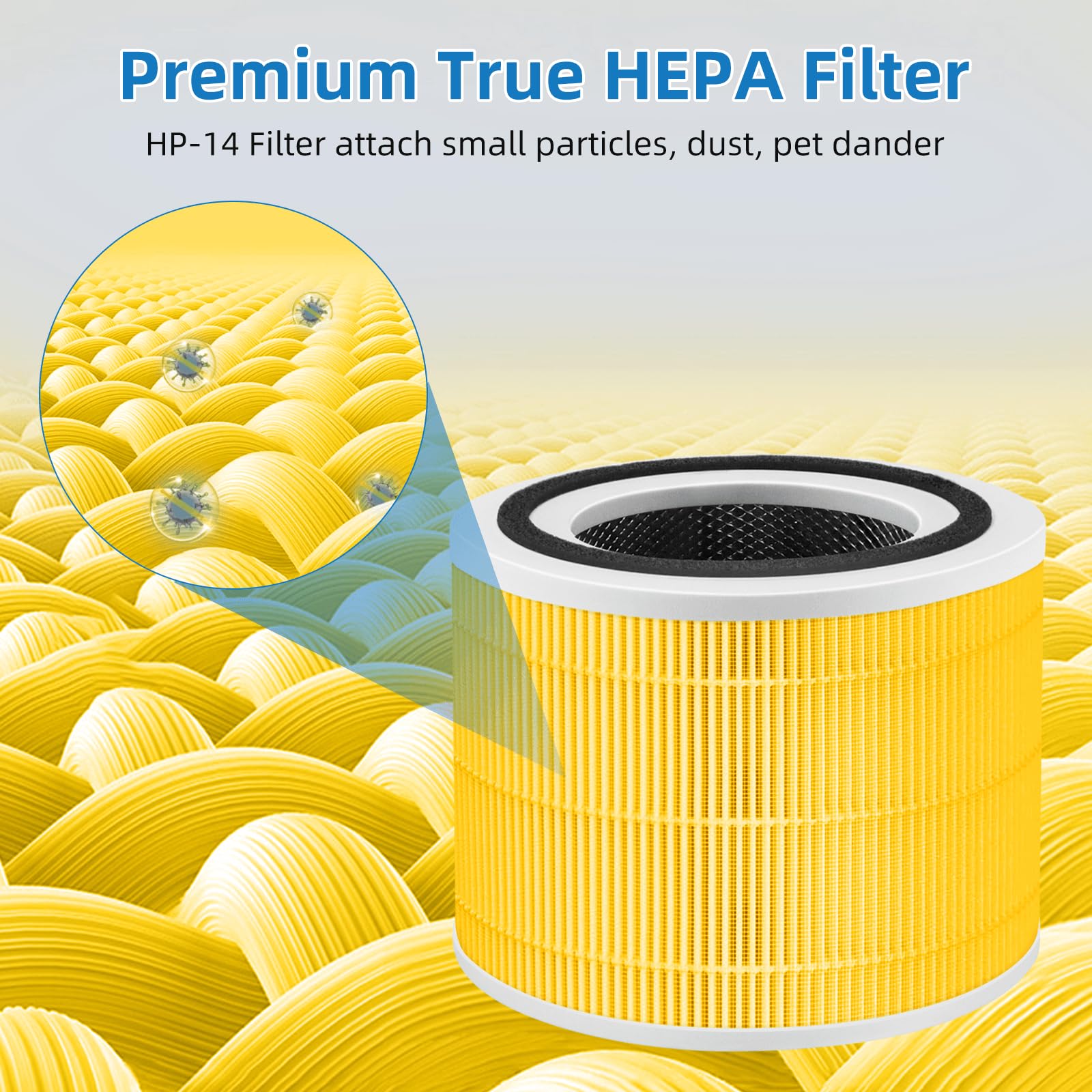 Appliancemates 14 True Hepa Pet Allergy Replacement Filter Compatible With Puro Air 240 Air Purifier, 3 In 1 True Hepa, Grade Tr