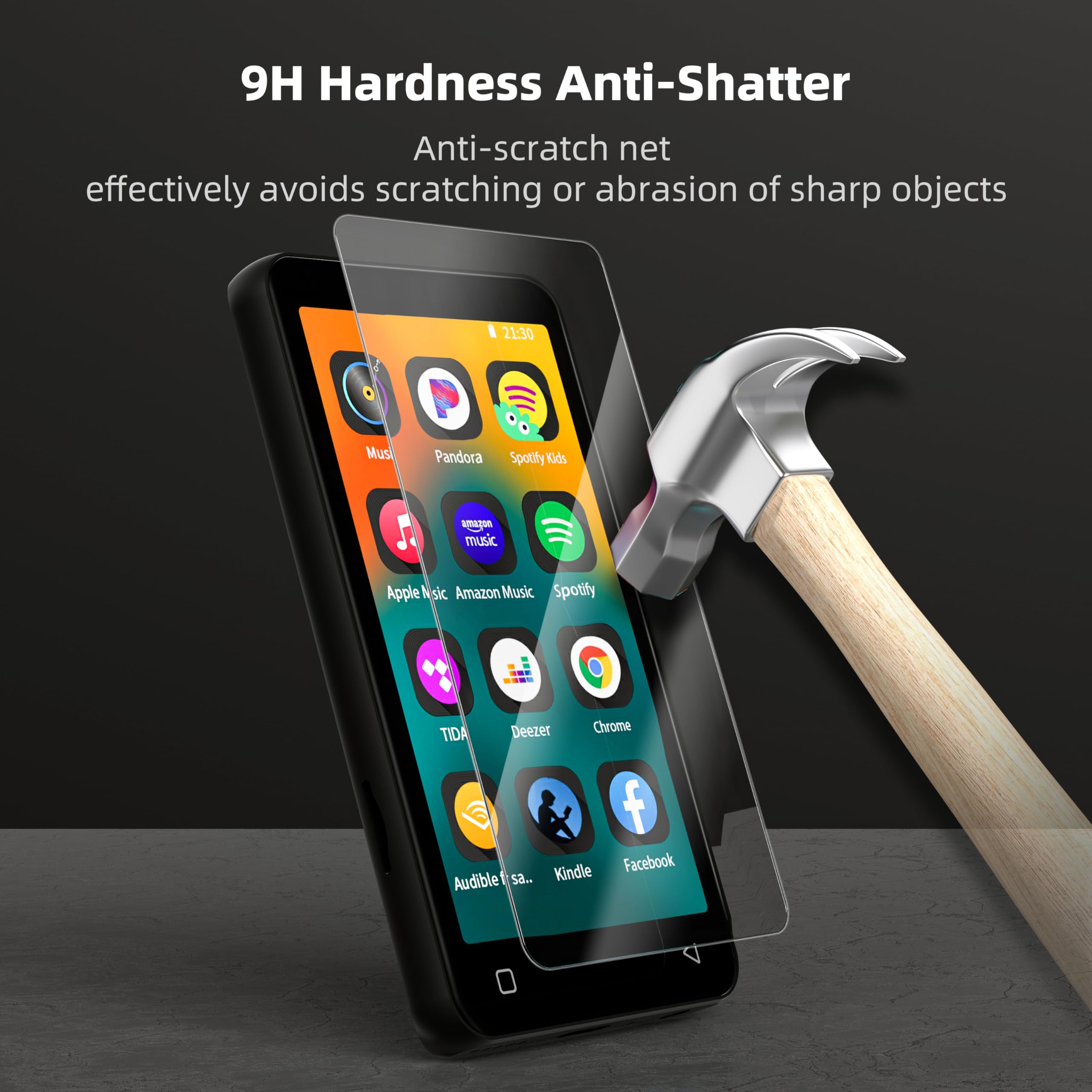 Innioasis Tempered Glass Screen Protector For G1 Mp3 Player, Anti Scratch, 9H Hardness, Hd Clear, Bubble Free With Easy Installa