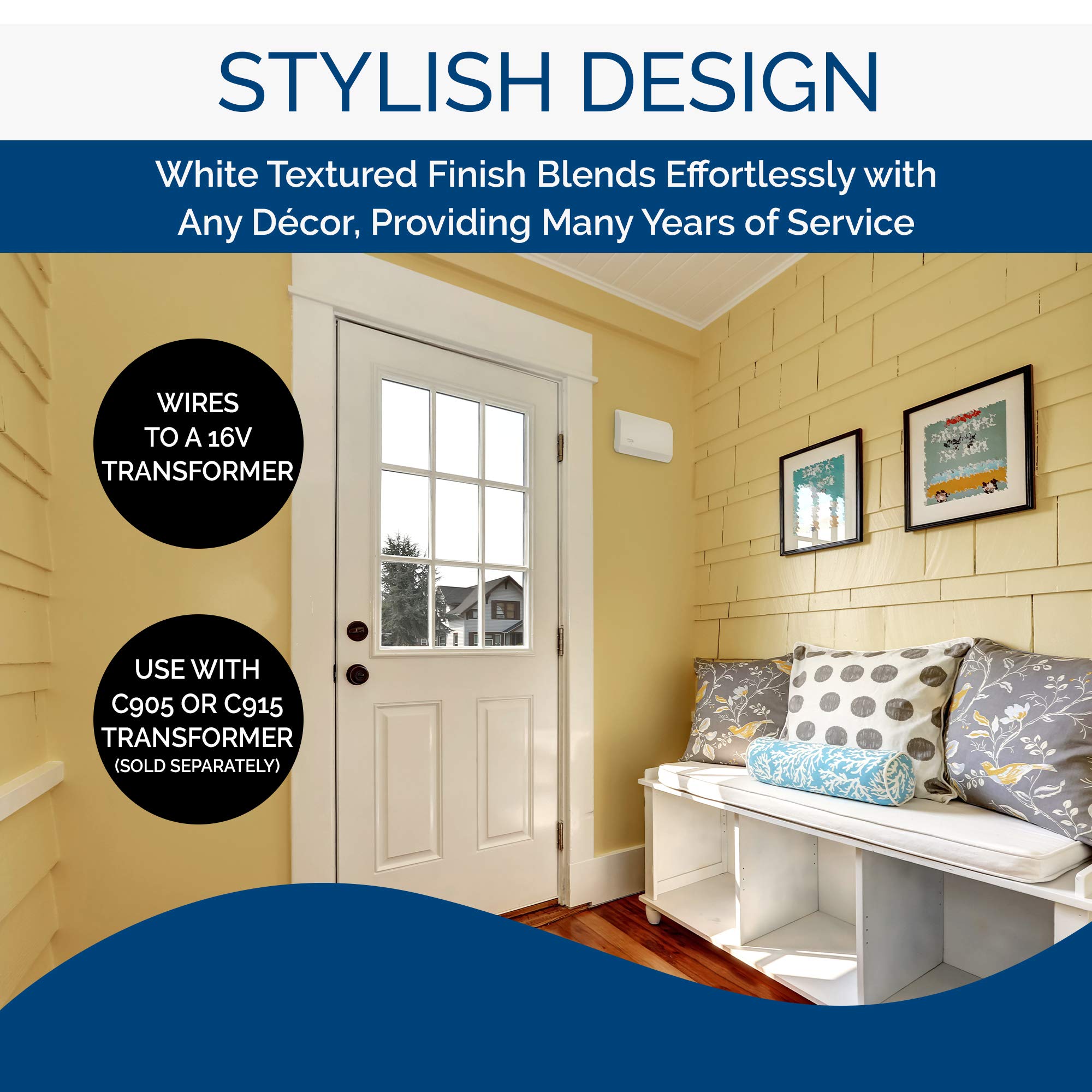 Broan Nutone La11Wh Door Chime, White Textured