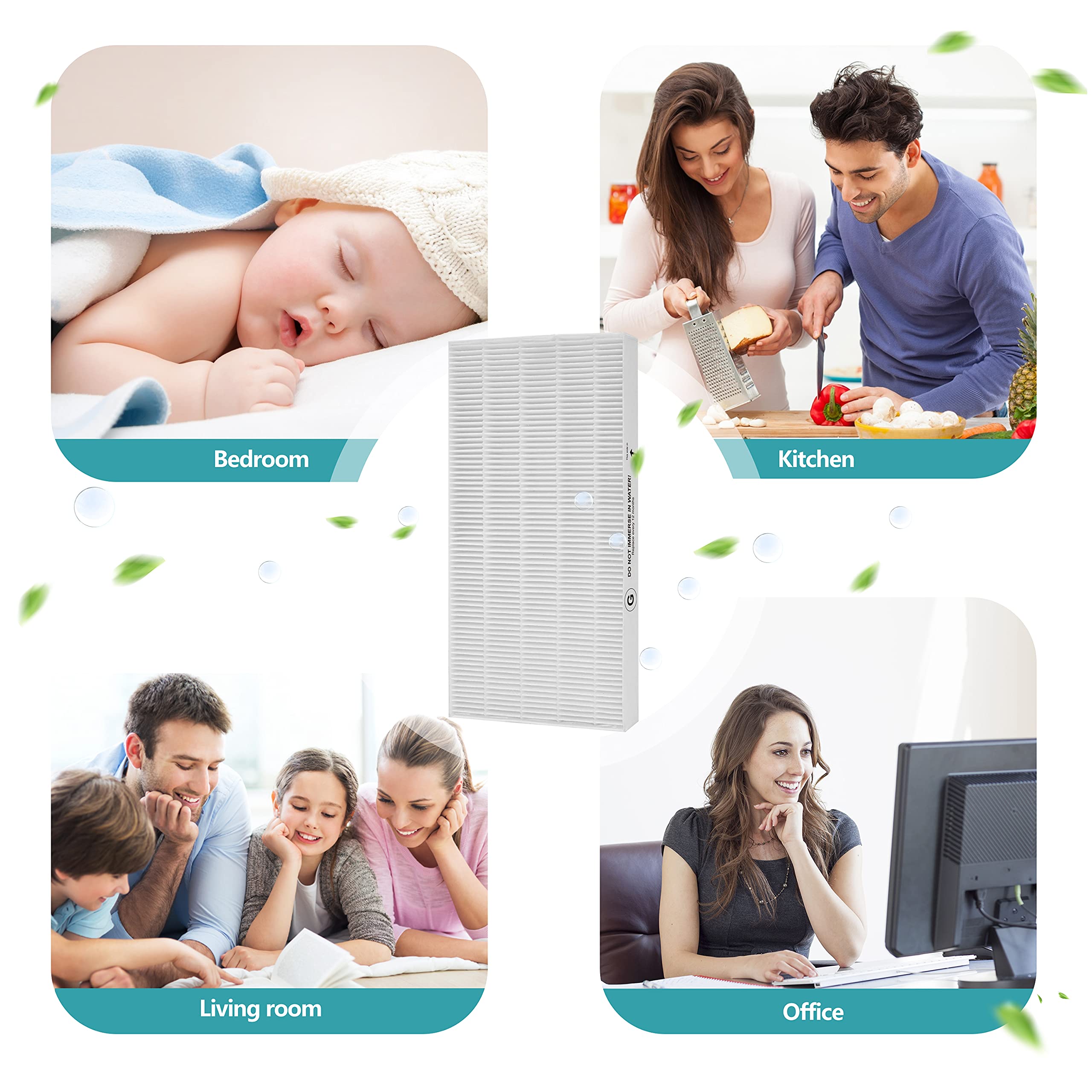 Lhari Hrf G1 True Hepa Replacement Filter G, Compatible With Honeywell Hpa020 Hpa020B & Hap030 Hpa030B Air Purifiers, Part # Hrf