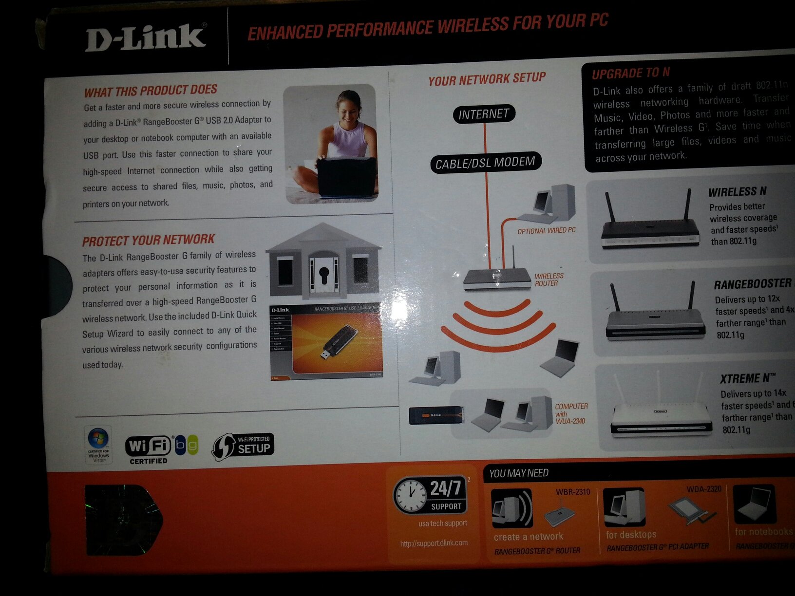 D-Link Wua-2340 Rangebooster G Usb Adapter