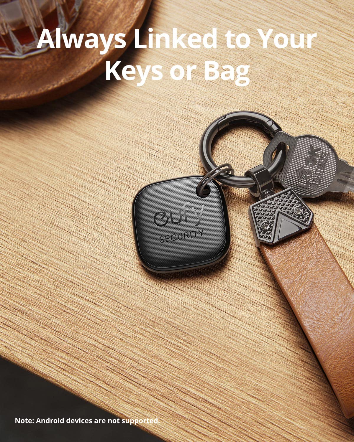 Eufy Security By Anker Smarttrack Link (Black, 1 Pack), Android Not Supported, Works With Apple Find My (Ios Only), Key Finder,