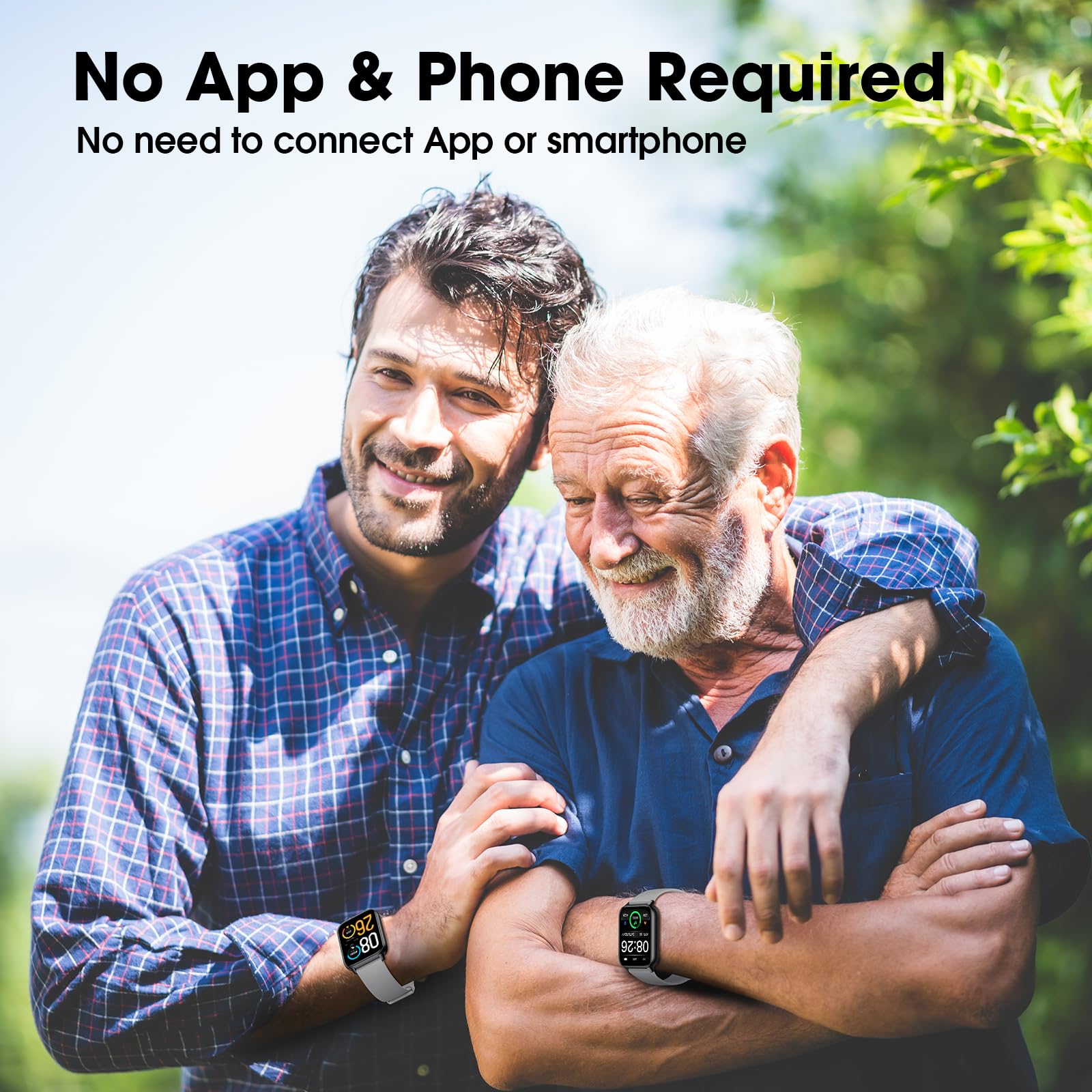 Kummel Smart Watch For Men Women, No App/Phone Required, Fitness Tracker With Pedometer, Bluetooth Call (Answer/Make Call), Hear