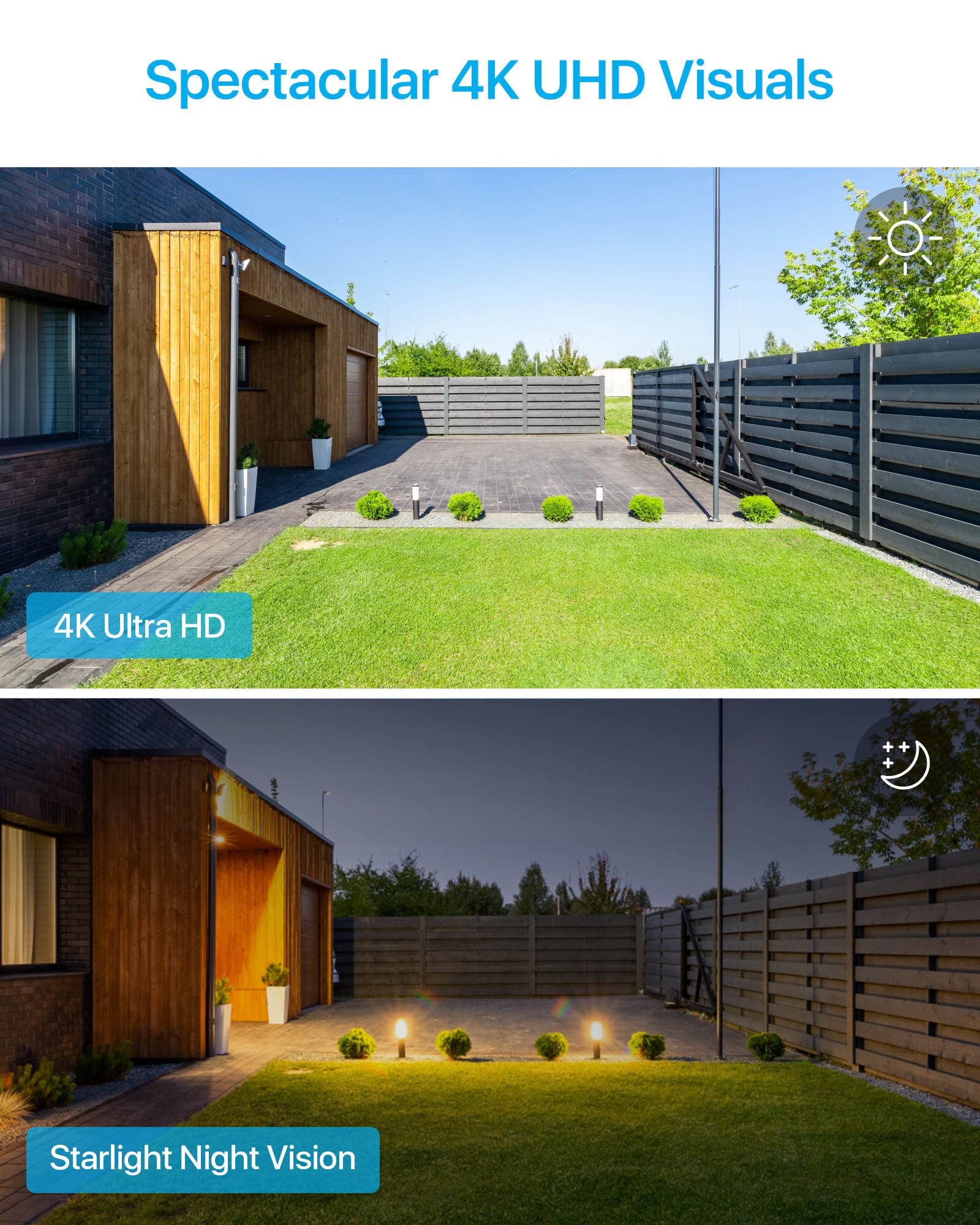 Zosi 4K Poe Add On Security Camera With Person Vehicle Detection, Sound & Light Alarm, 2 Way Audio, Color Night Vision, 8Mp Weat