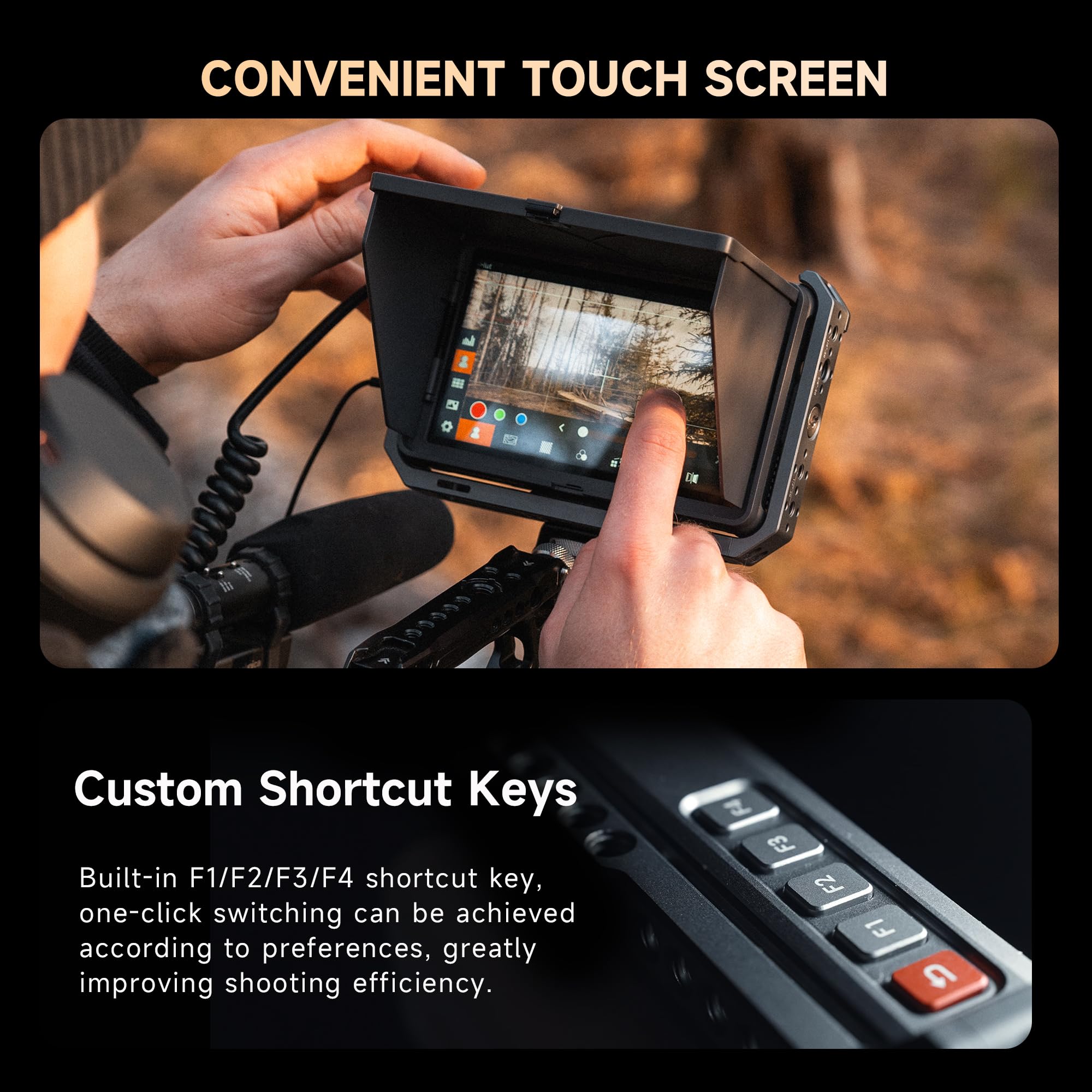 Viltrox Dc-X3 2000 Nits Sdi Camera Field Monitor, 4K Hdmi 6 Inch Touchscreen On Camera Monitor, 3D Lut 1920X1080 Hd Focus Peakin