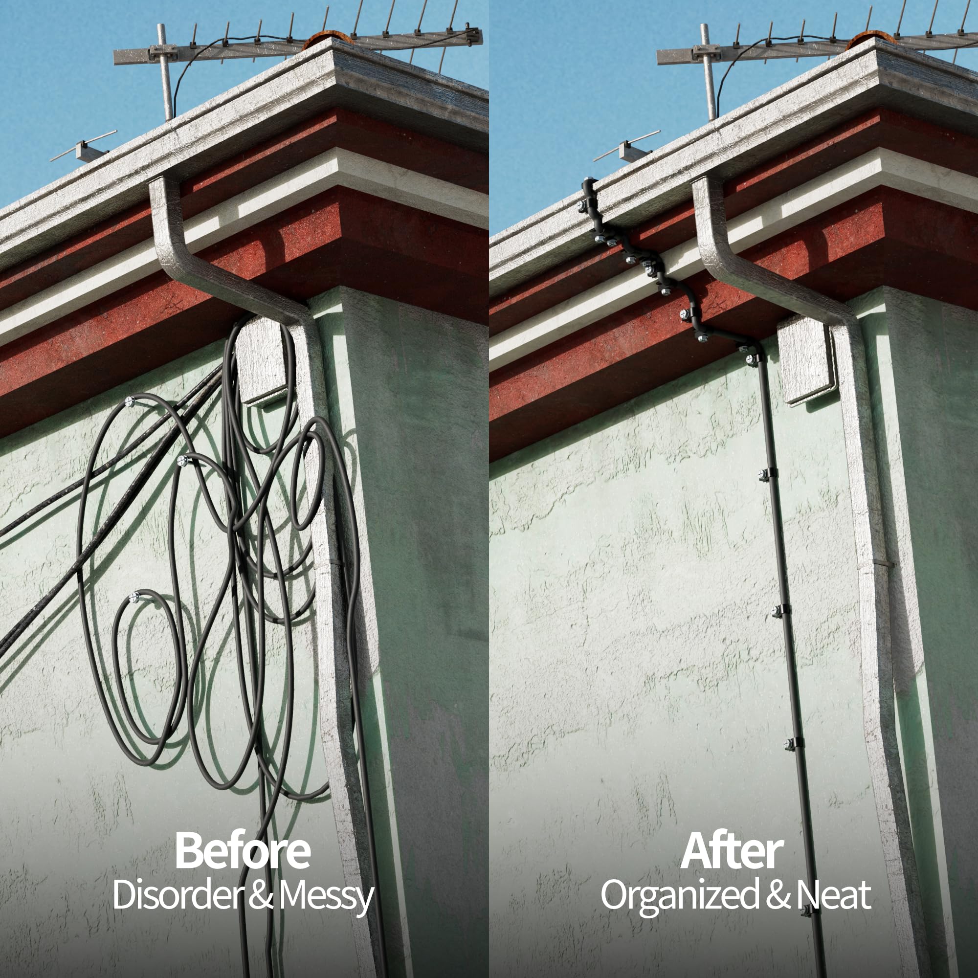 Eazuse Starlink Cable Routing Kit For Gen 2 Gen 3 Starlink Cable Grommets Wall Pass Through Tool Kit For Roof Mounting Wall Moun