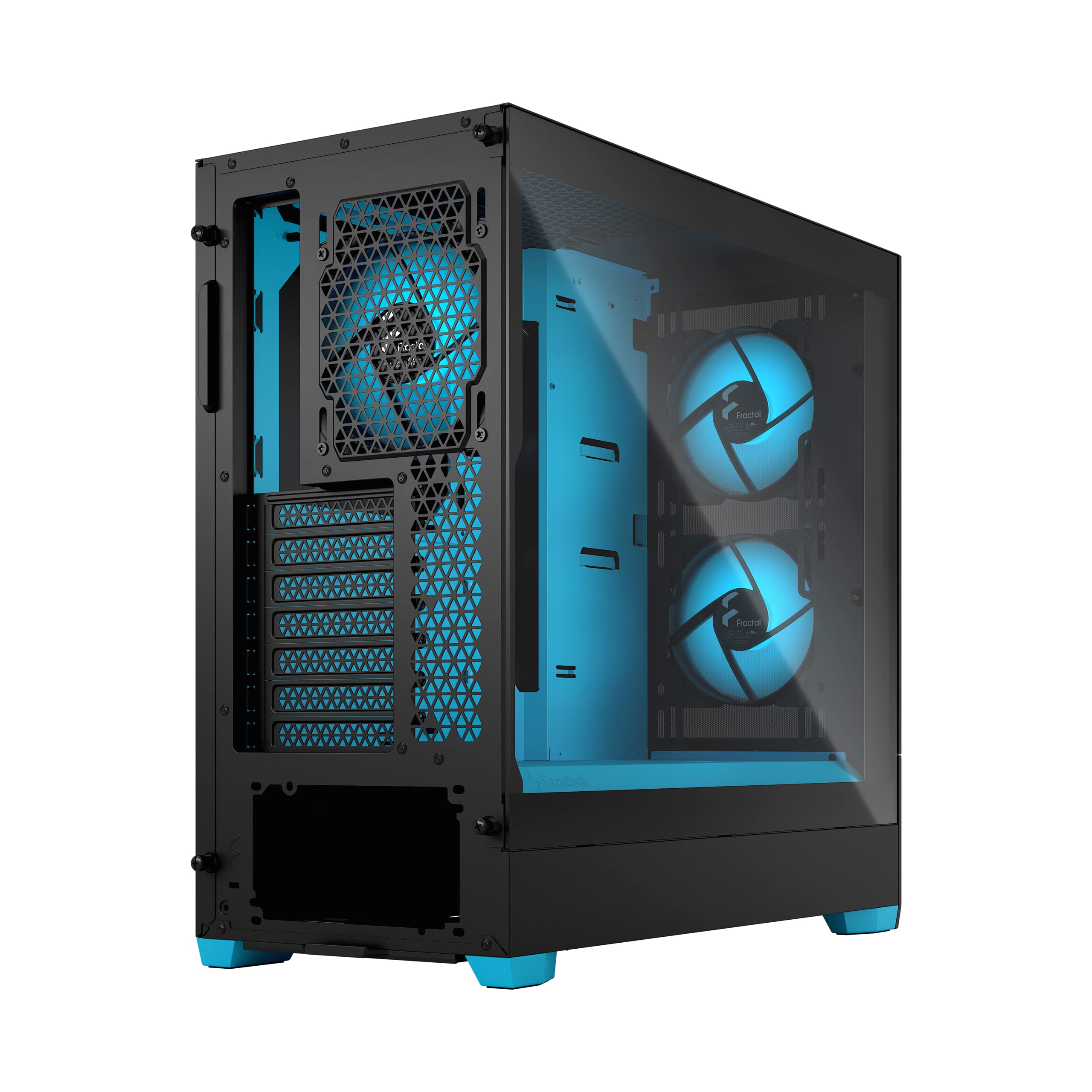 Fractal Design Pop Air Rgb Cyan Core Tempered Glass Clear Tint