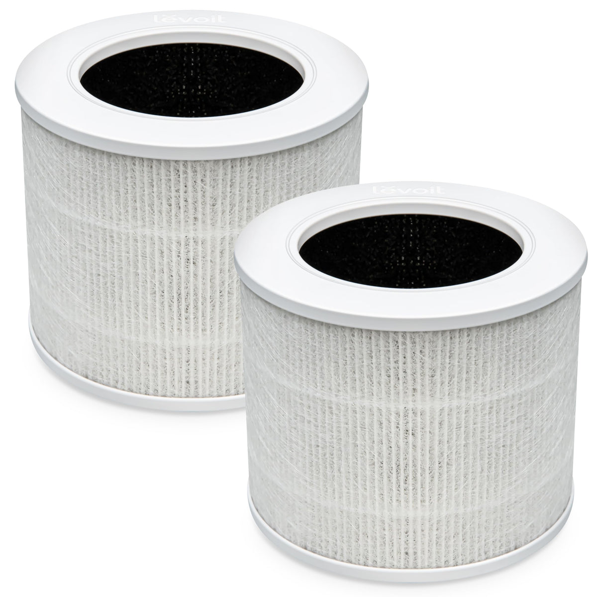 Levoit Core Mini P Air Purifier Replacement Filter, 3 In 1, High Efficiency Activated Carbon, Core Mini Rf, 2 Pack, White