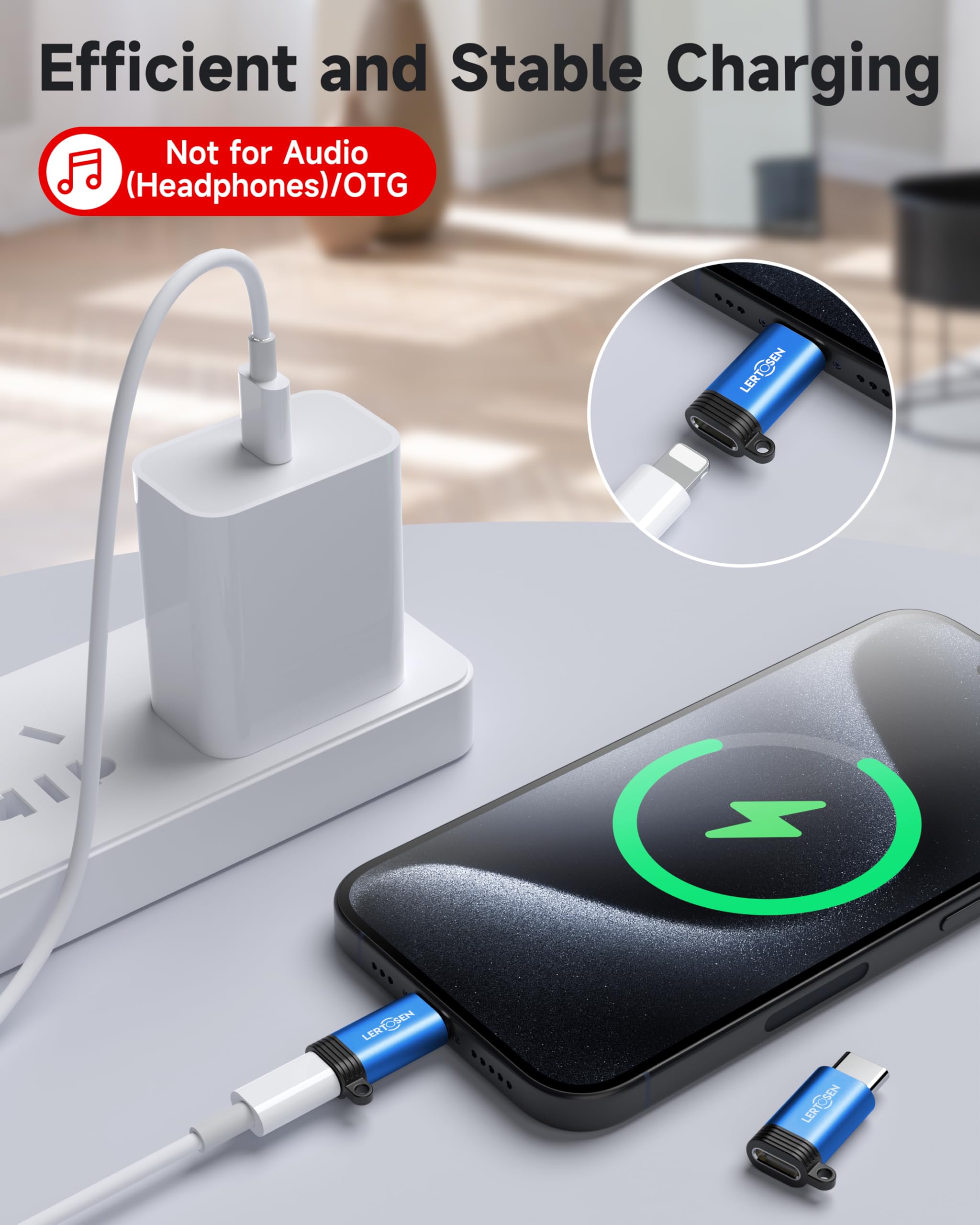 4 Pack Lightning To Usb C Adapter For Iphone 15/16/16 Pro/16 Pro Max/16 Plus,Samsung S24,Ipad Air,Fast Charging & Data Transfer,