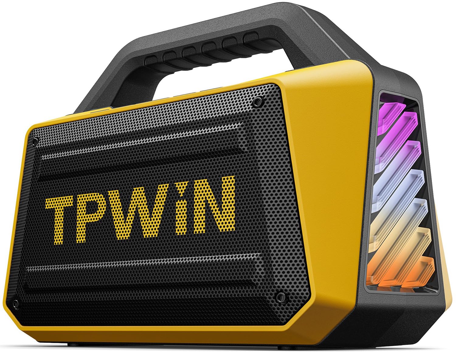 TPWIN Portable Bluetooth Speakers - Wireless Jobsite Speaker 80W Peak, TWS, Light Shows, Loud Speaker with Deep Bass, BT 5.3, IP