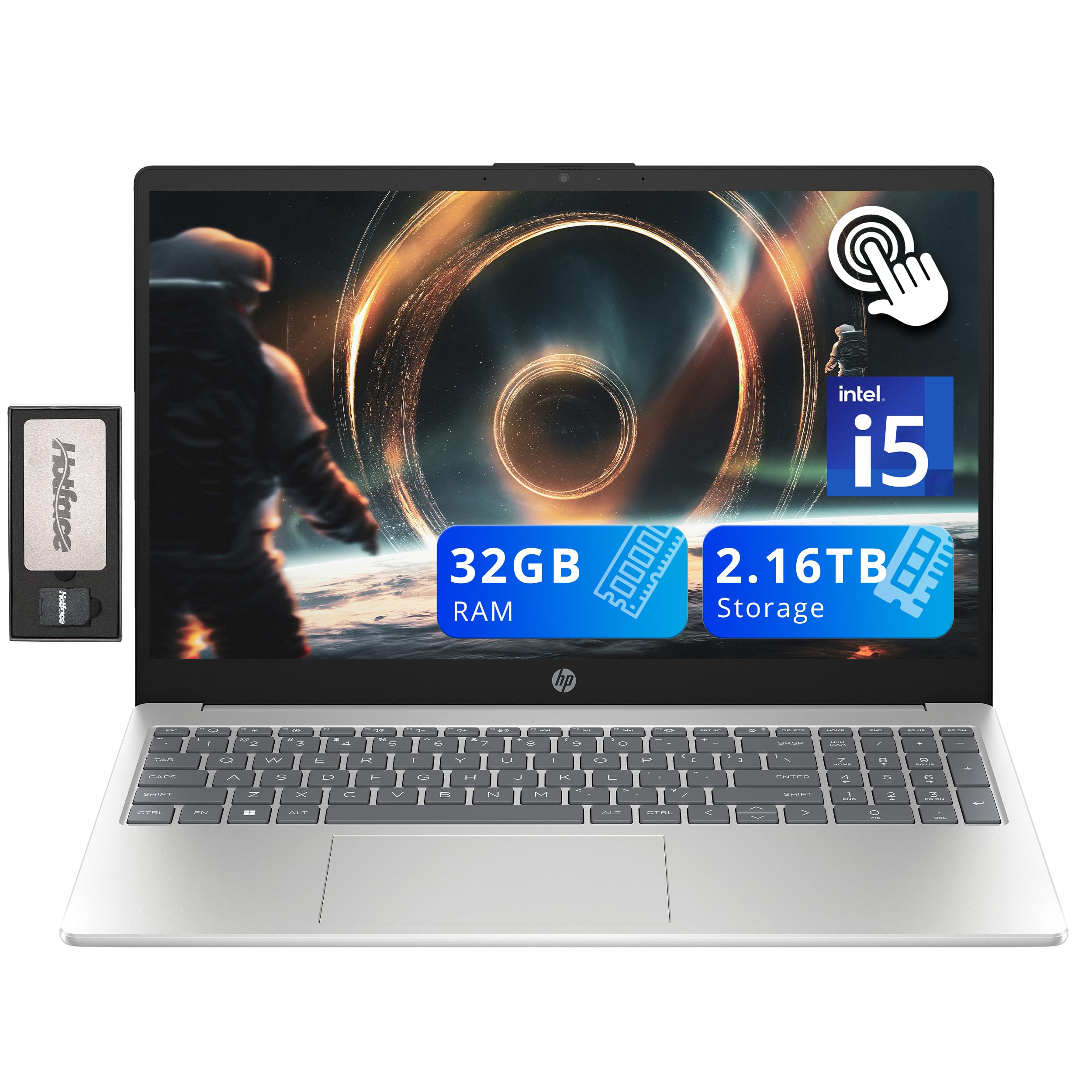 Hp Pavilion 15.6'' Touchscreen Laptop, Intel I5-1235U, 32Gb Ram, 2.16Tb Storage(2Tb Ssd + 160Gb Docking Station Set) Intel Iris 