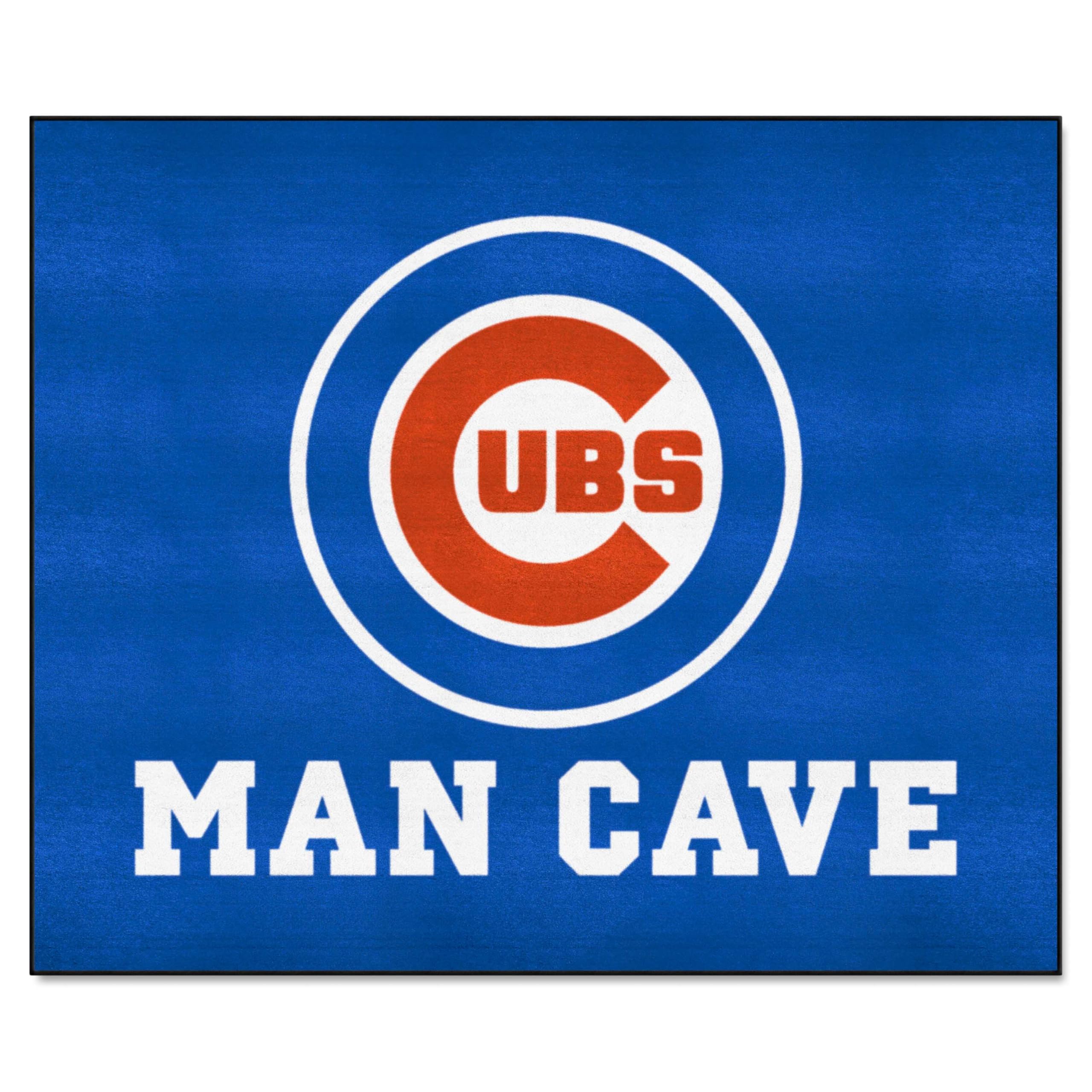 FANMATS 22389: Chicago Cubs Man Cave Tailgater Rug - 5ft. x 6ft.