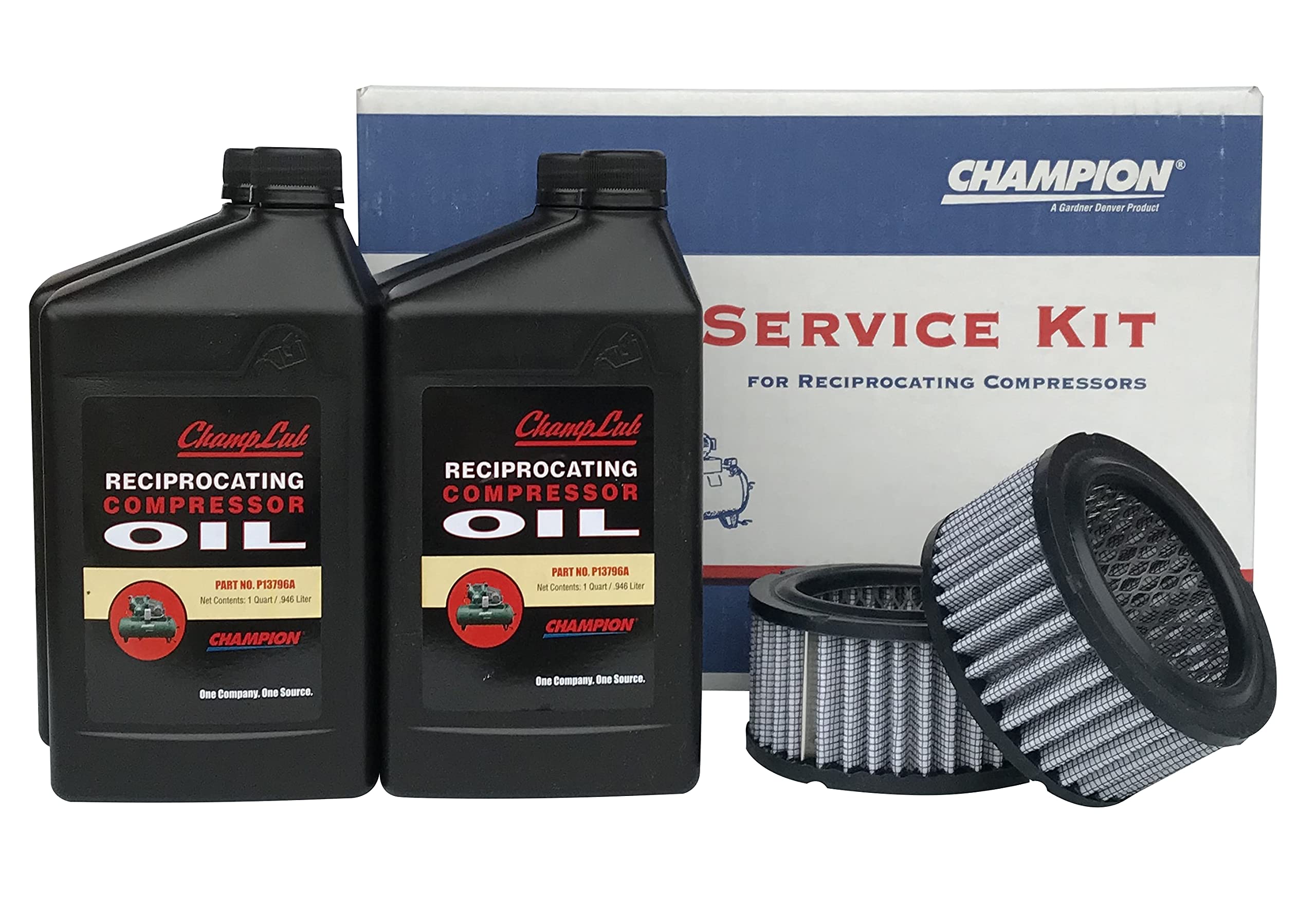 Champion R-Series and RV-Series Air Compressor Mineral Oil & Filter Maintenance Kit (for use with R30 and RV30 Compressor Pumps)