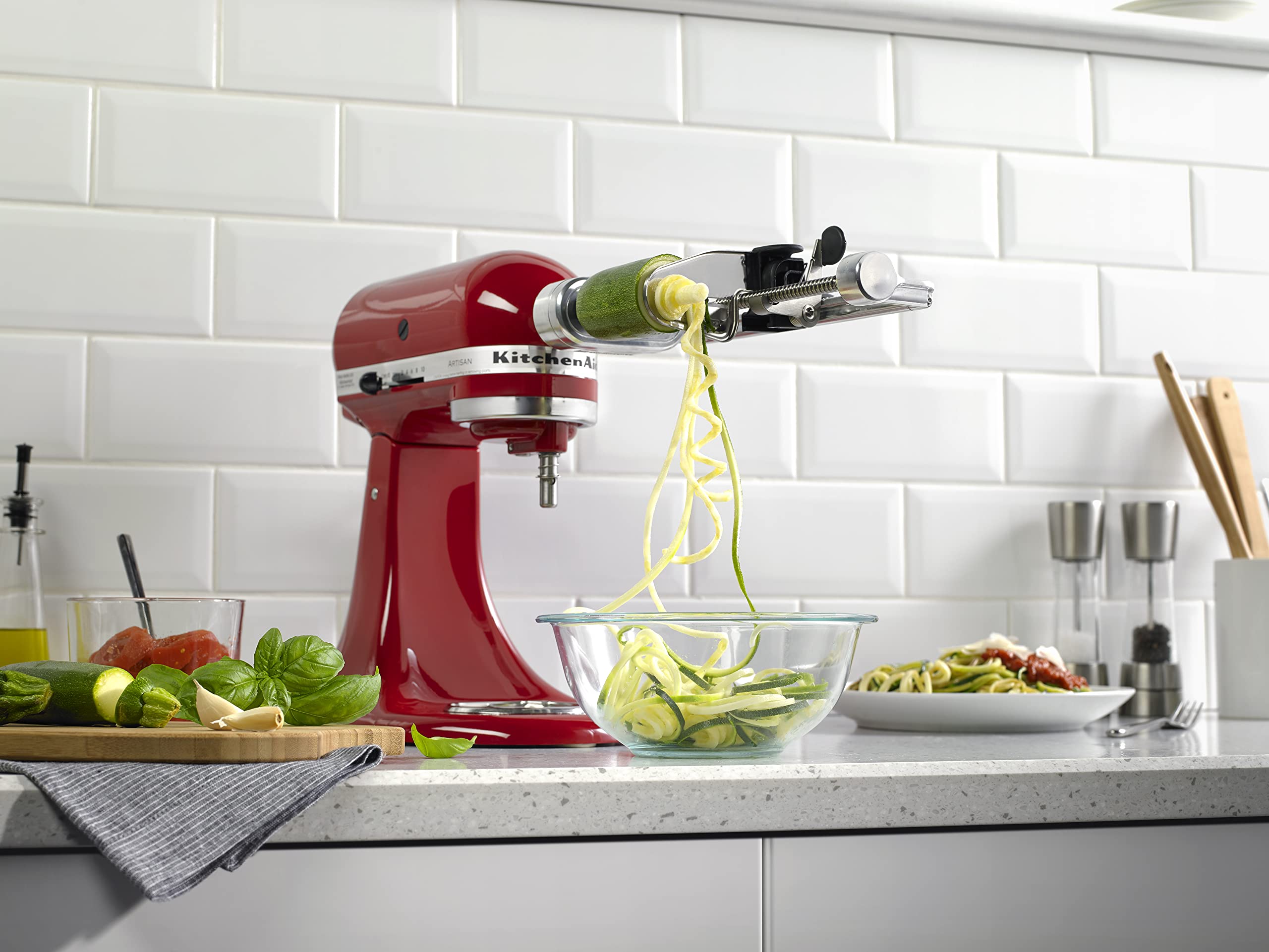 Kitchenaid Spiralizer Plus Attachment With Peel, Core And Slice, Silver