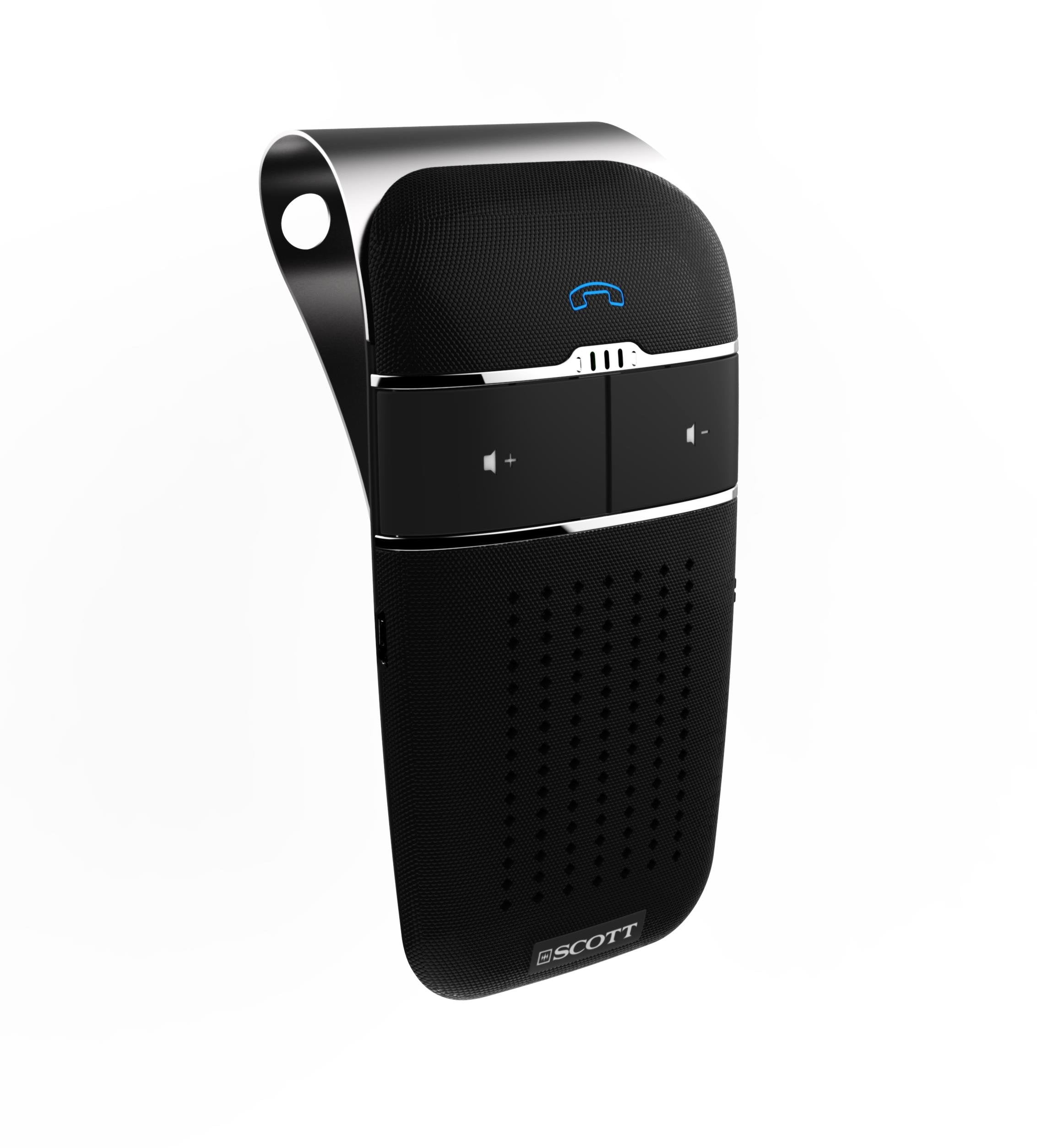 Emerson Radio Hh Scott Bluetooth Hands Free Car Speakerphone, Magnetic Phone Mount, S100103, Black