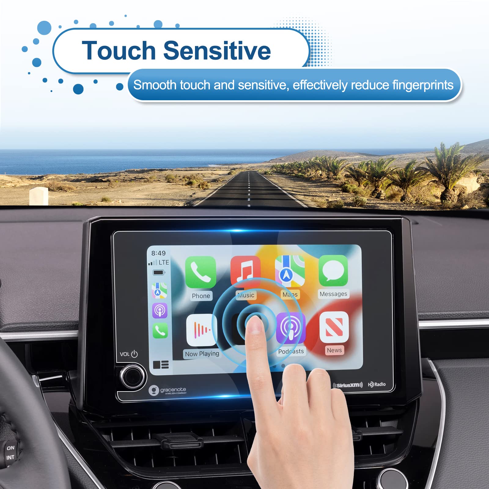 Coleya 2023 2024 Corolla Cross Screen Protector For Toyota Corolla Cross (L/Le/Xle/Hybrid S/Hybrid Se/Hybrid Xse) 8 Inch Touch S