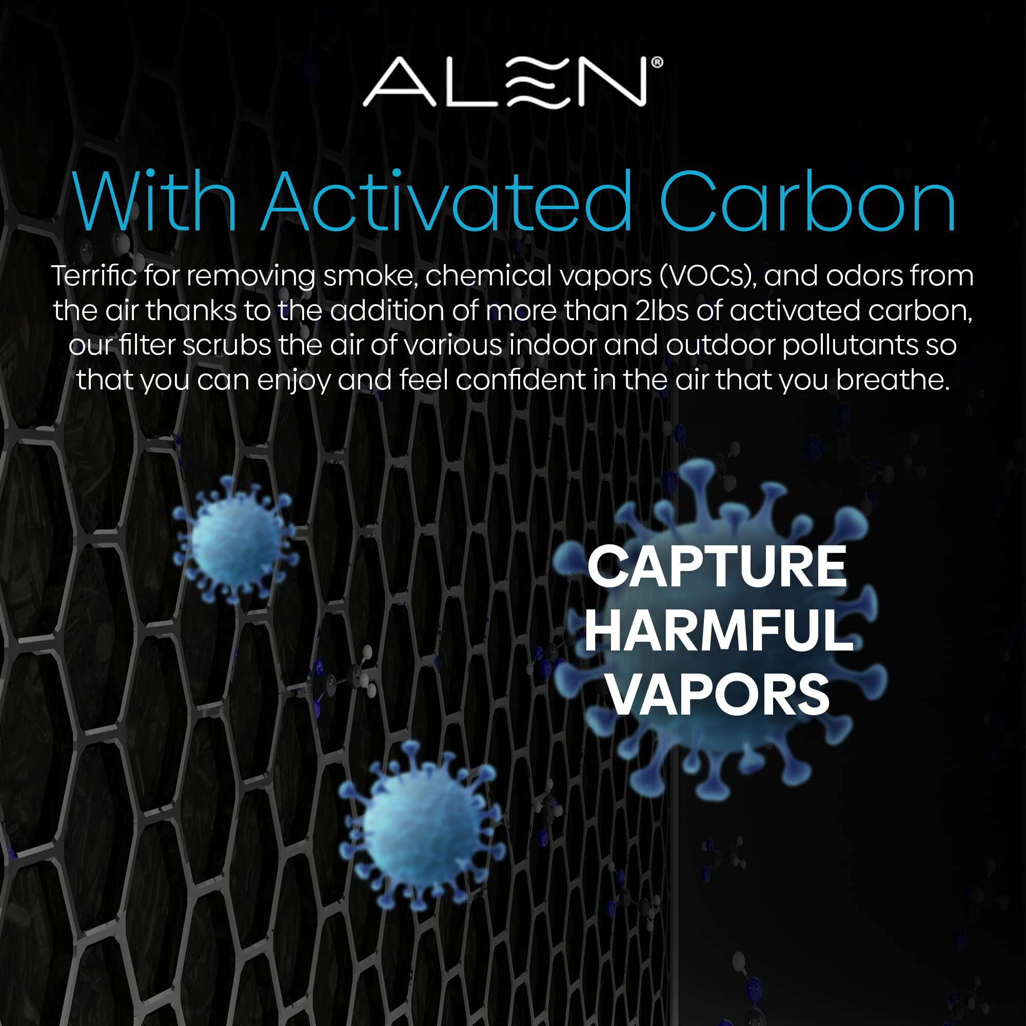 Alen Air Filter Fl40 H Voc/Smoke Replacement Hepa Filter For Breathesmart 45I & Flex Air Purifier Captures Allergens & Mold + Vo