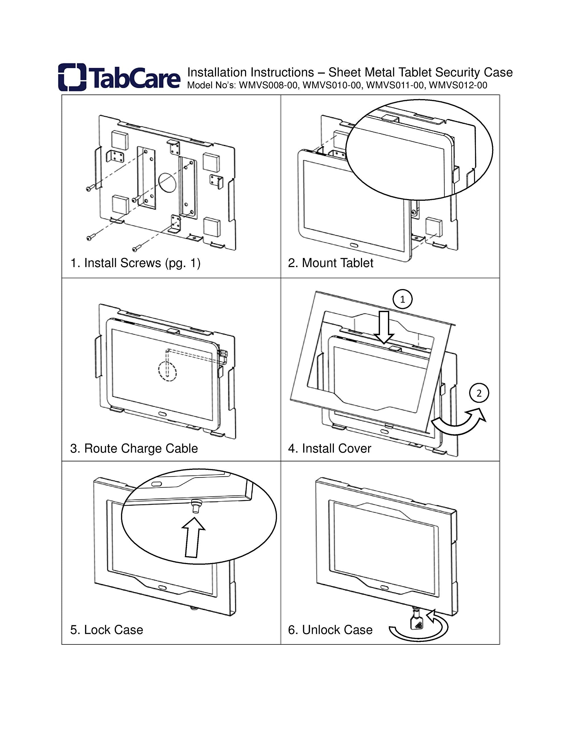 Tabcare Locking Security Metal Case For Ipad Mini Used As Kiosk, Pos, Store, Show Display (Black, Ipad Mini 4/5)