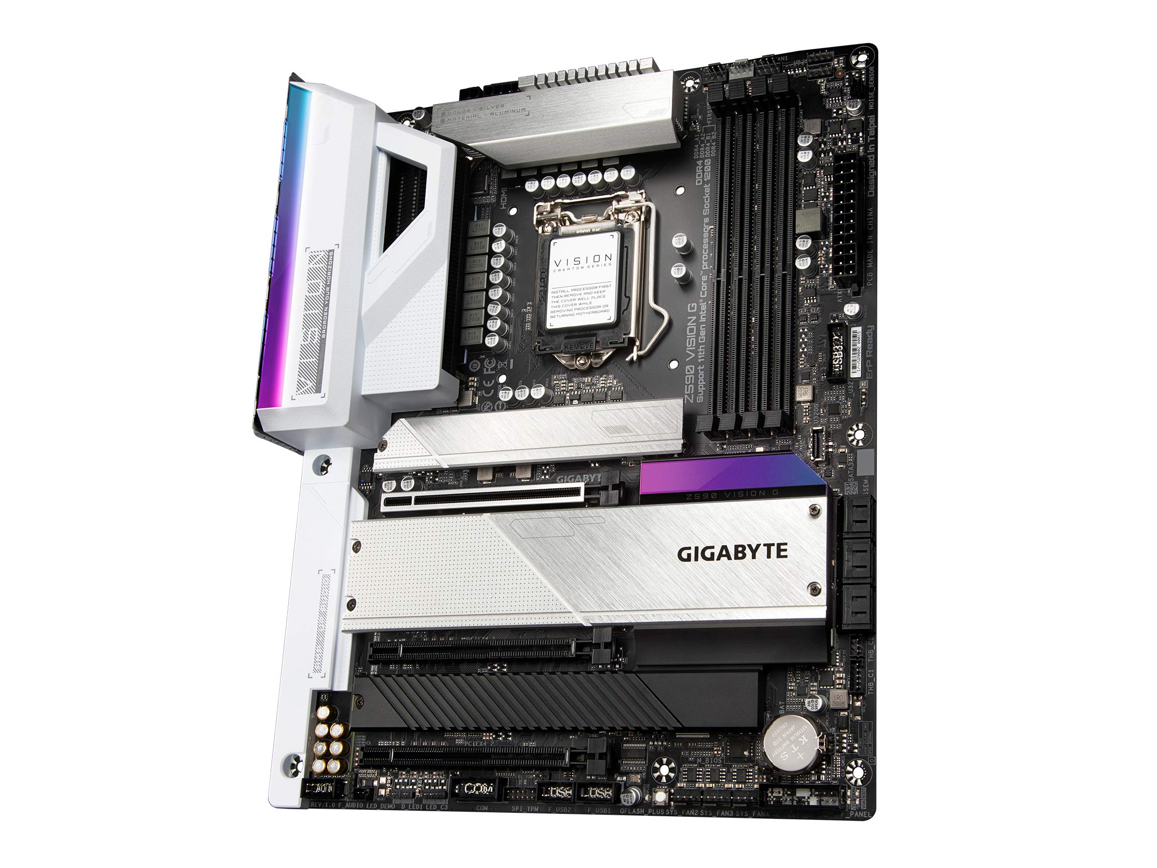 Gigabyte Z590 Vision G (Lga 1200/Intel Z590/Atx/3X M.2/Pcie 4.0/Usb 3.2 Gen2X2 Type C/2.5Gbe Lan/Motherboard)