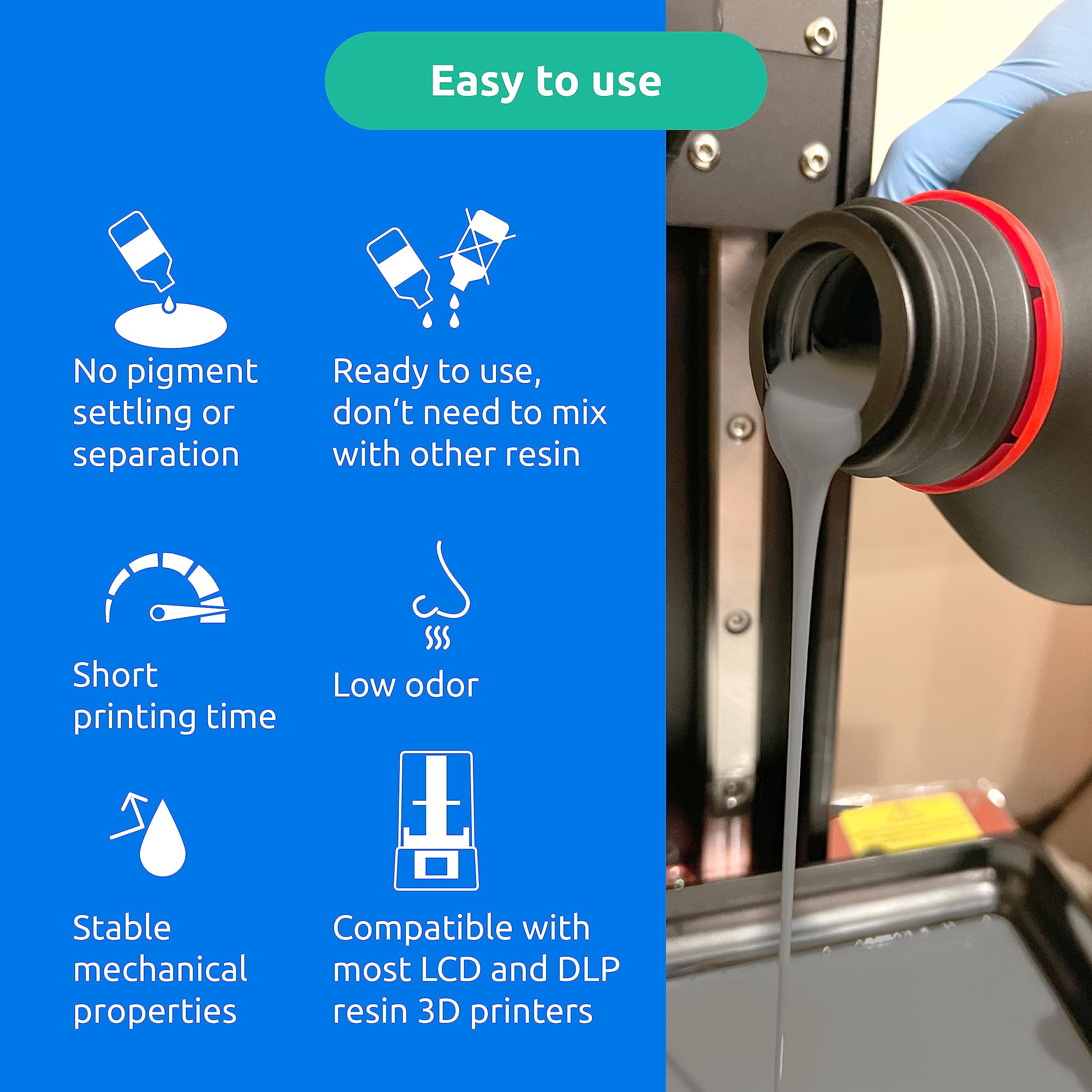 Ameralabs Tgm 7 3D Wargaming Resin For Tabletop Miniatures   Tough, High Resolution, Low Odor, Fast Curing 3D Printing Liquid Fo