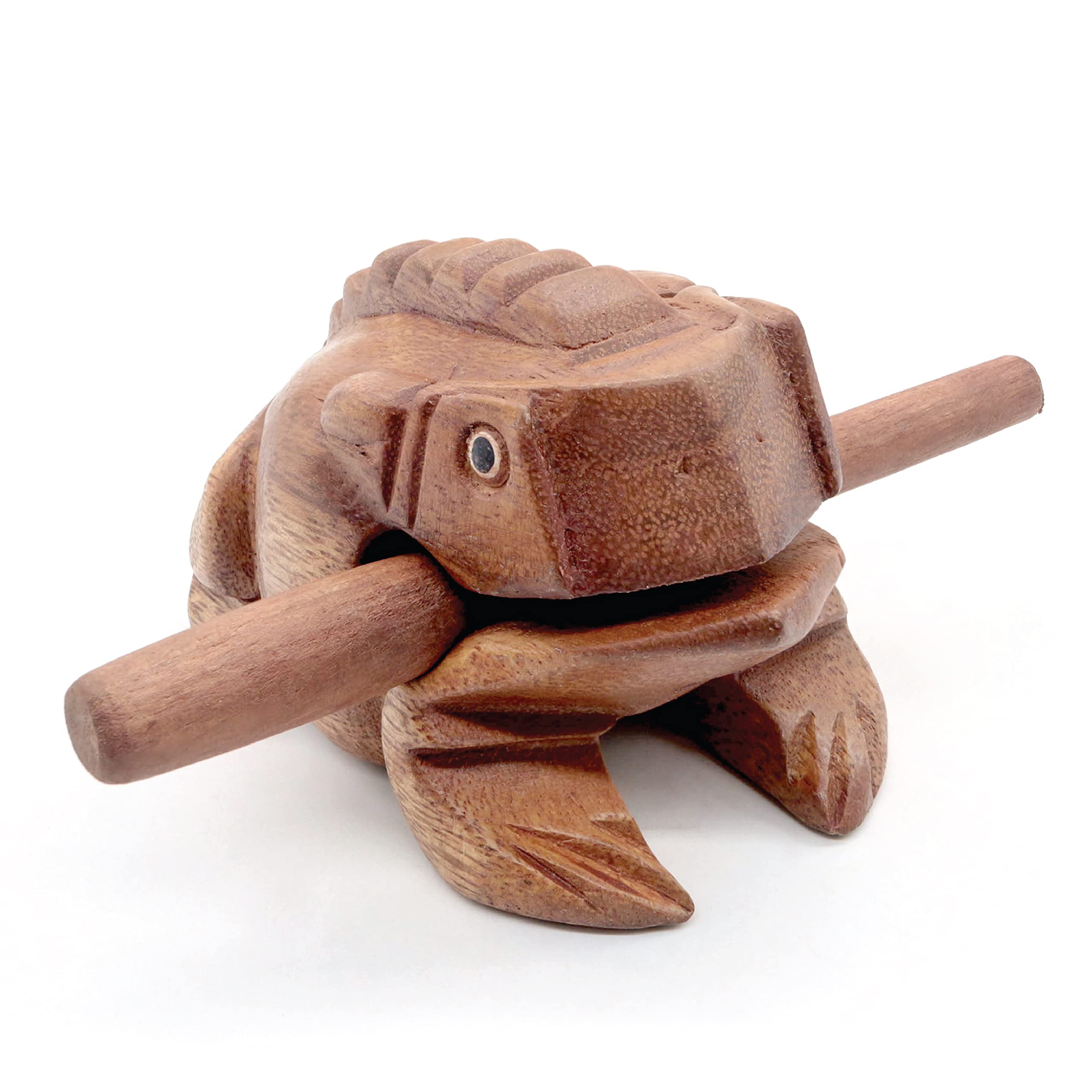 4 Inches Frog Guiro Rasp Small Instrument Musical Wooden Percussion Desk Accessories Of Frog Noise Maker And For Cool Music Gift