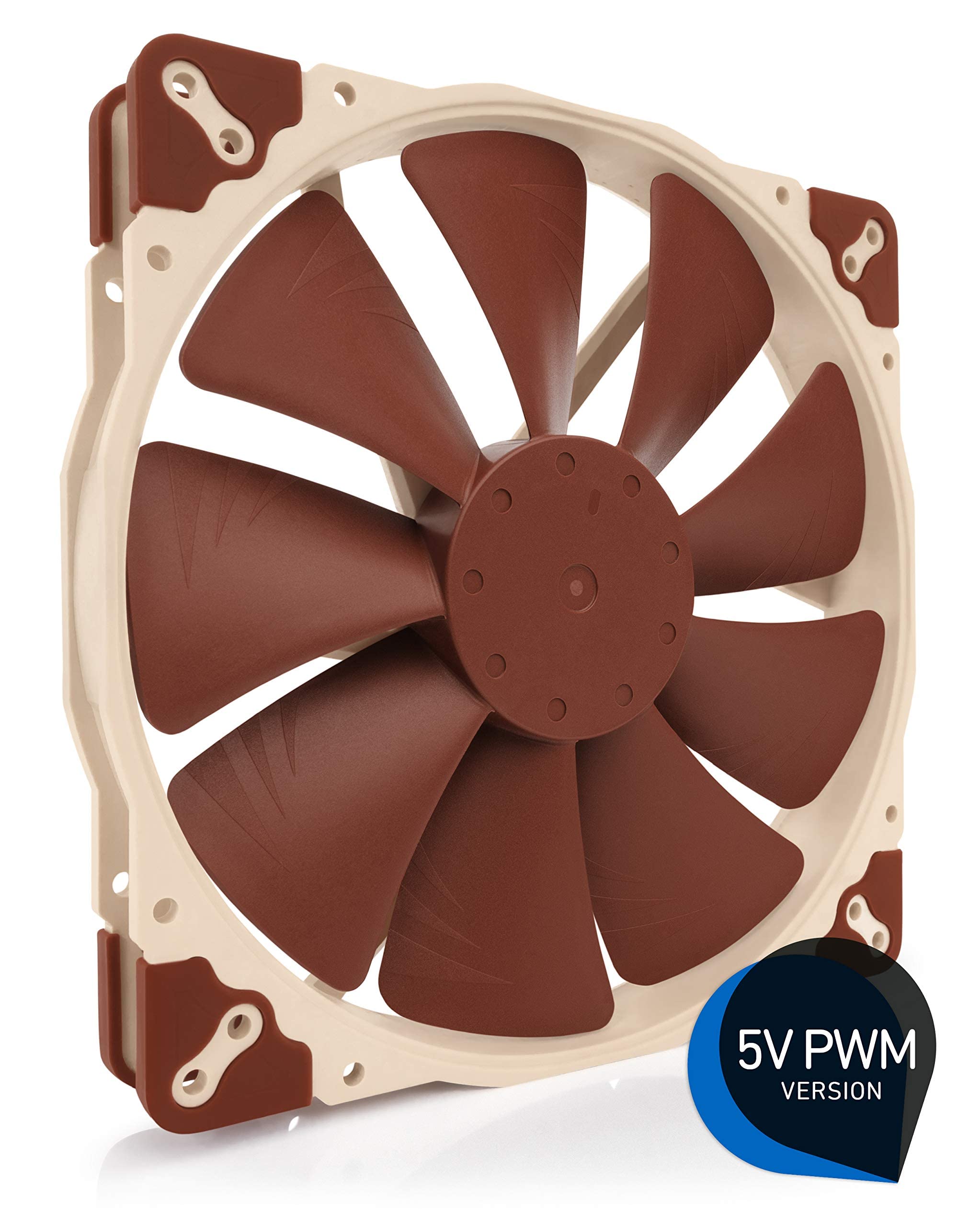 Noctua Nf-A20 5V Pwm, Premium Quiet Fan With Usb Power Adaptor Cable, 4-Pin, 5V Version (200X30Mm, Brown)