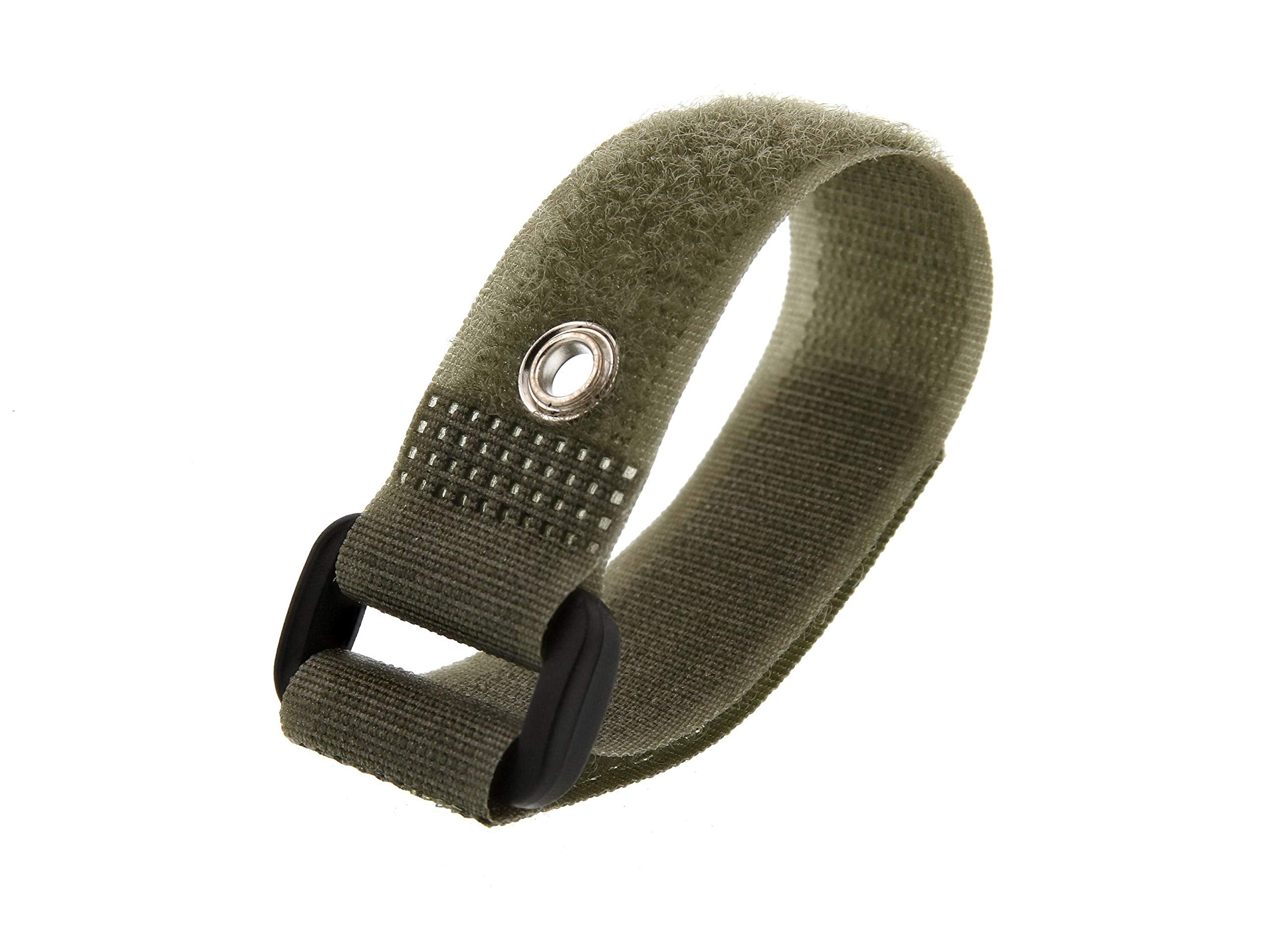 Secure 8 Inch Camouflage Green Cinch Straps with Eyelet - 5 Pack