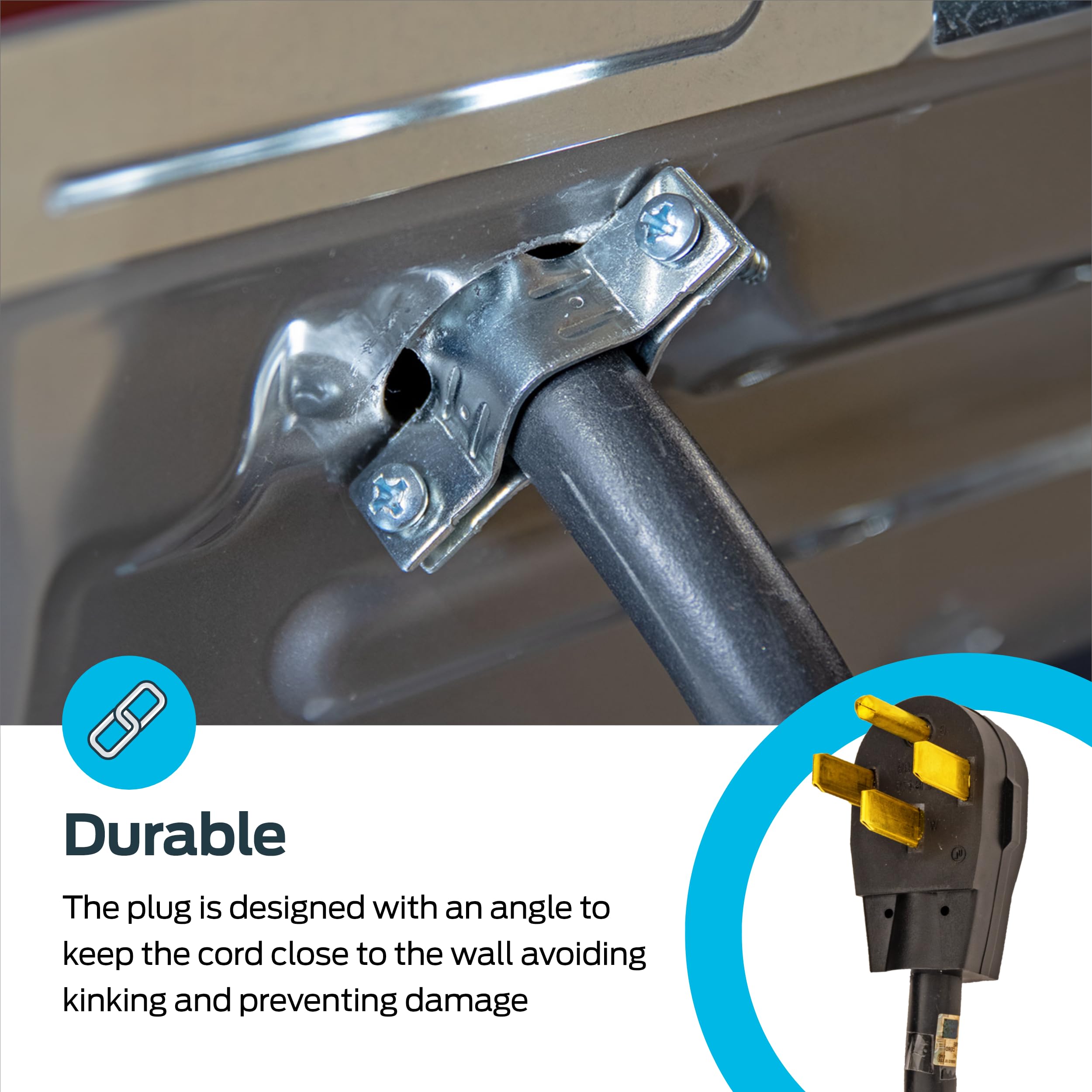 Eastman 5 Feet Electric Range Cord, 40 Amps 4 Prong Wire, 61272