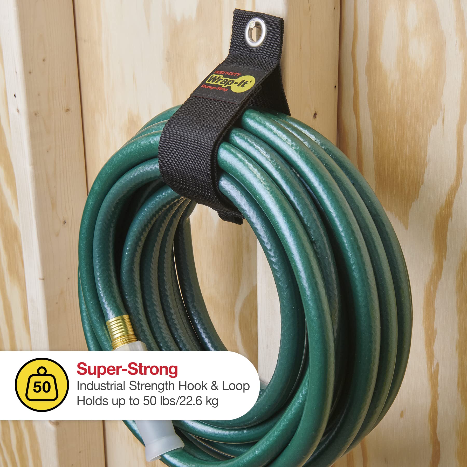 Heavy Duty Wrap It Storage Straps, 22'' (2 Pack)   Hook And Loop Organizer Hanger For Extension Cords, Cables, Hoses, Rope And M
