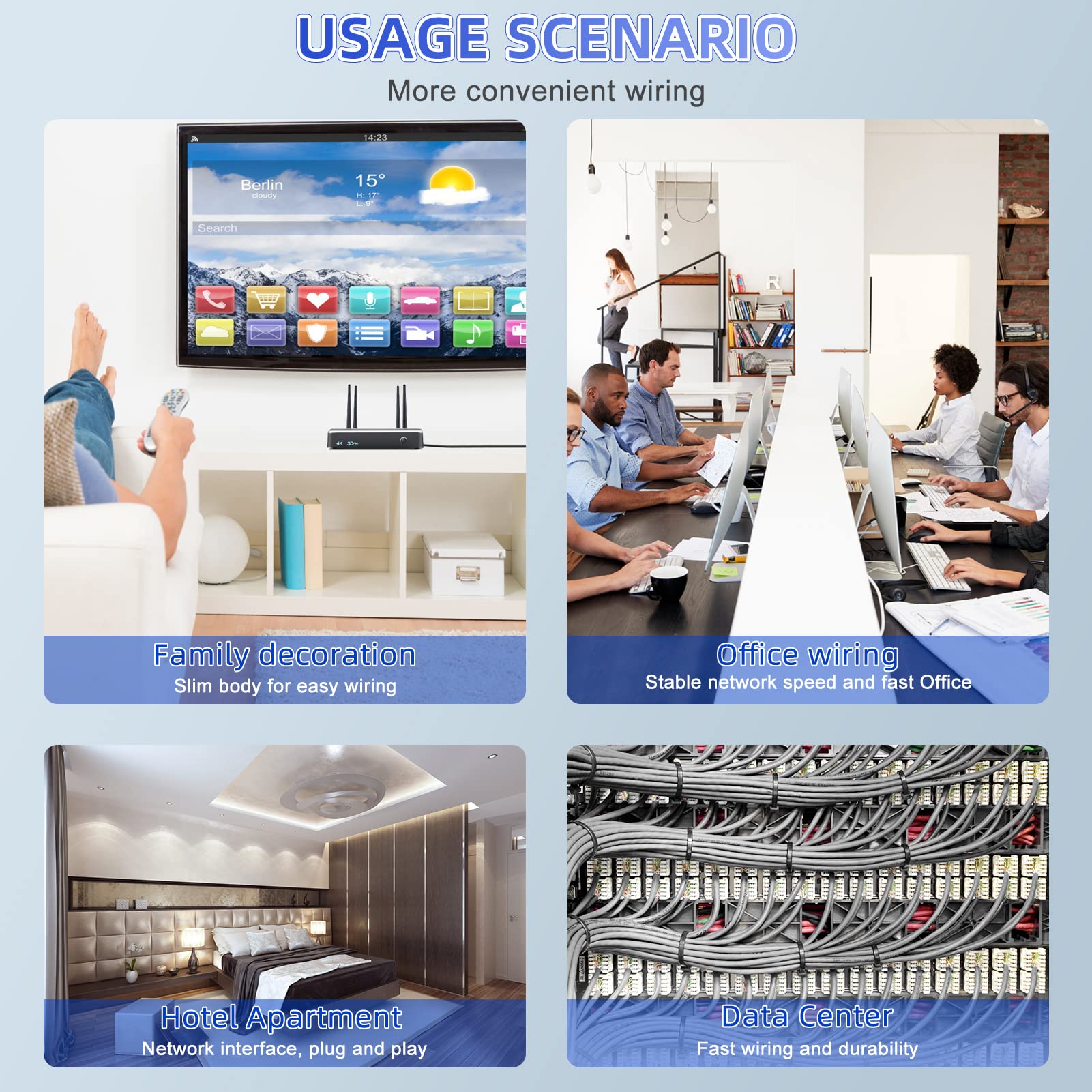 Aoforztech Cat 8 Ethernet Cable 30 Ft,25 Ft 50 Ft 100 Ft Heavy Duty High Speed Network Internet Cable,26Awg 40Gbps 2000Mhz,S/Ftp