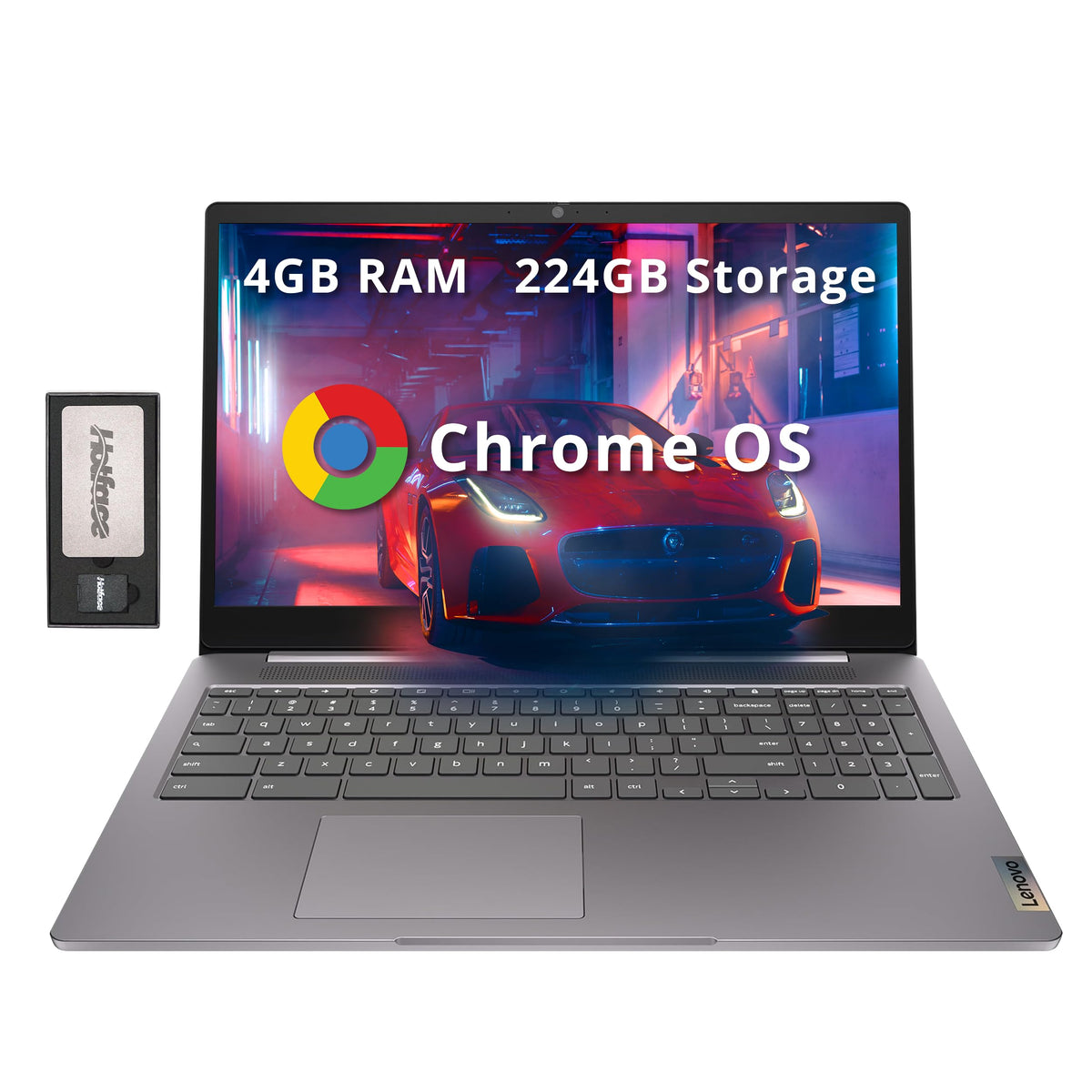 Lenovo Ideapad 3 15.6'' Fhd Chromebook, Intel Celeron N4500, 4Gb Ram, 224Gb Storage (64Gb Ssd+160Gb Docking Station Set), Intel