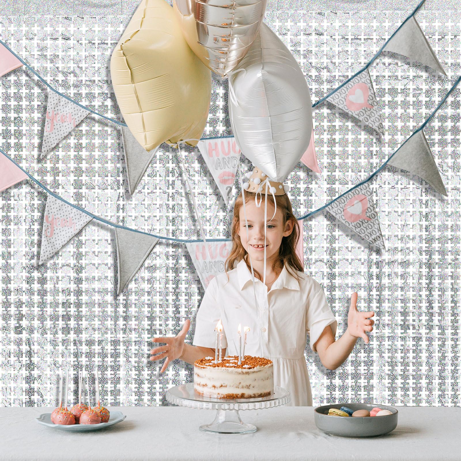 Square Tinsel Curtain Party Backdrop   10Pcs Glitter Foil Fringe Curtain Party Decor Silver Photo Booth Backdrop Streamers For H