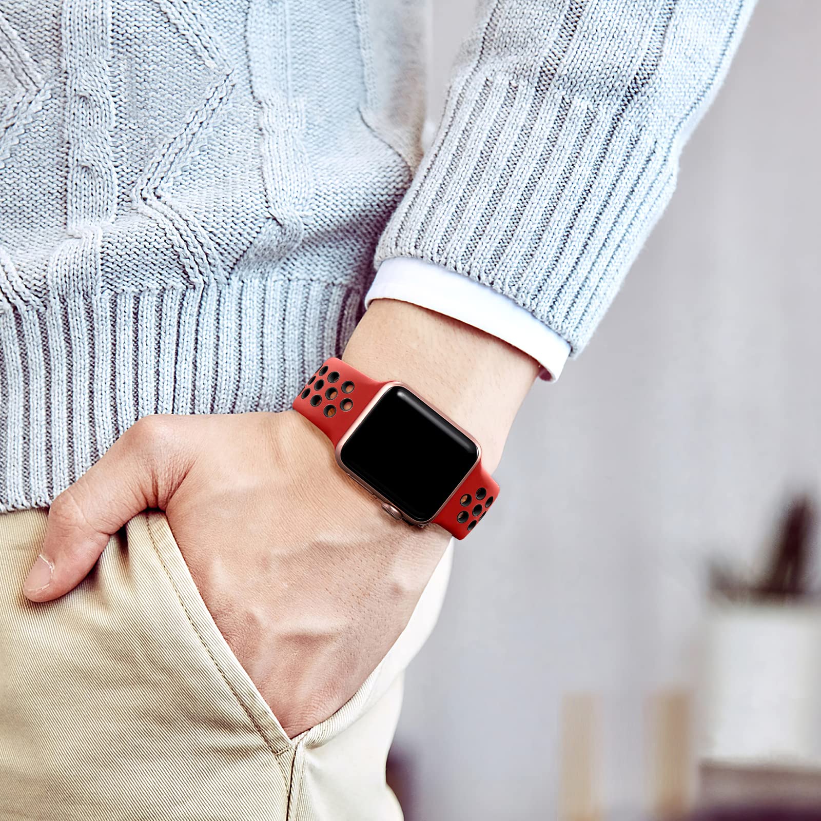 Lerobo 3 Pack Sport Bands Compatible With Apple Watch 44Mm 45Mm 42Mm 49Mm 41Mm 38Mm 40Mm For Women Men,Soft Silicone Band For Ap