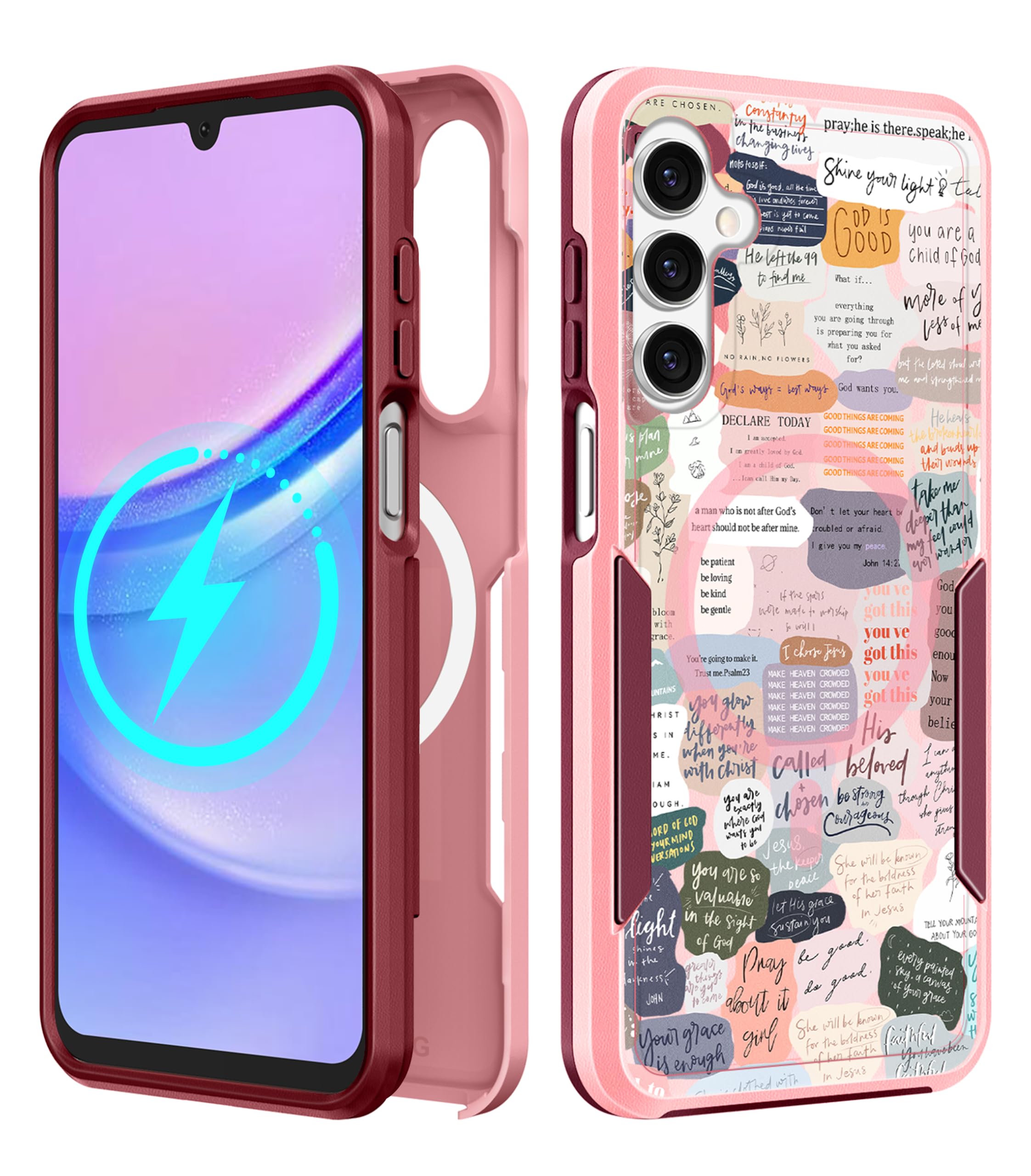 LISEVO for Samsung Galaxy A14 5G Phone Case - Compatible with MagSafe Women Girls Cute Magnetic Protective Cover Girly Kawaii Un